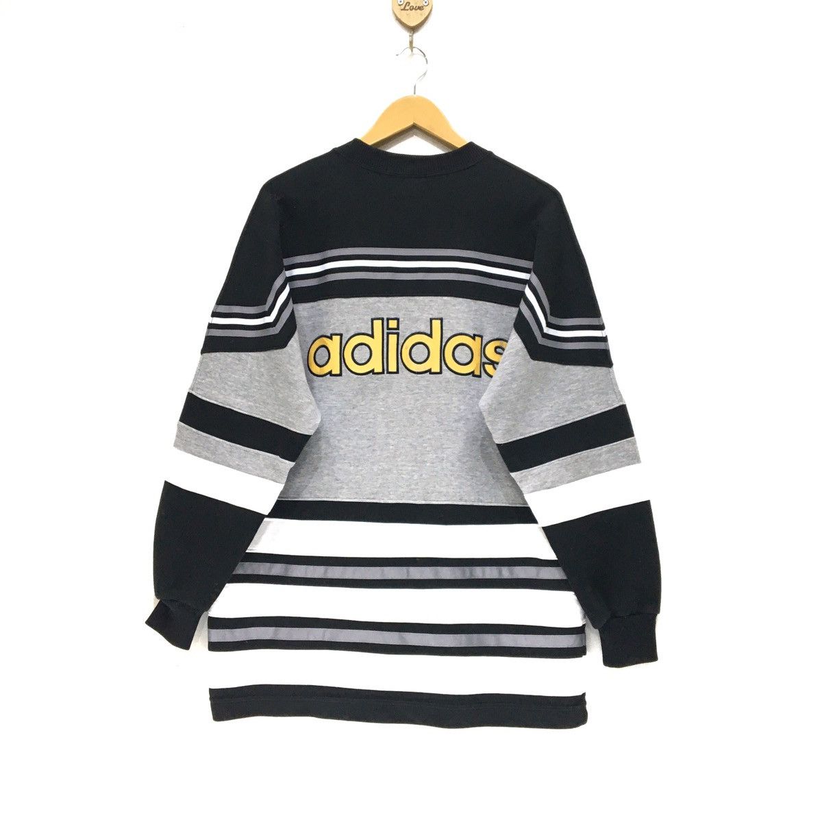 Adidas Vintage 90s ADIDAS Crewneck Sweatshirt Embroidered Big Logo Size US L / EU 52-54 / 3 - 3 Thumbnail