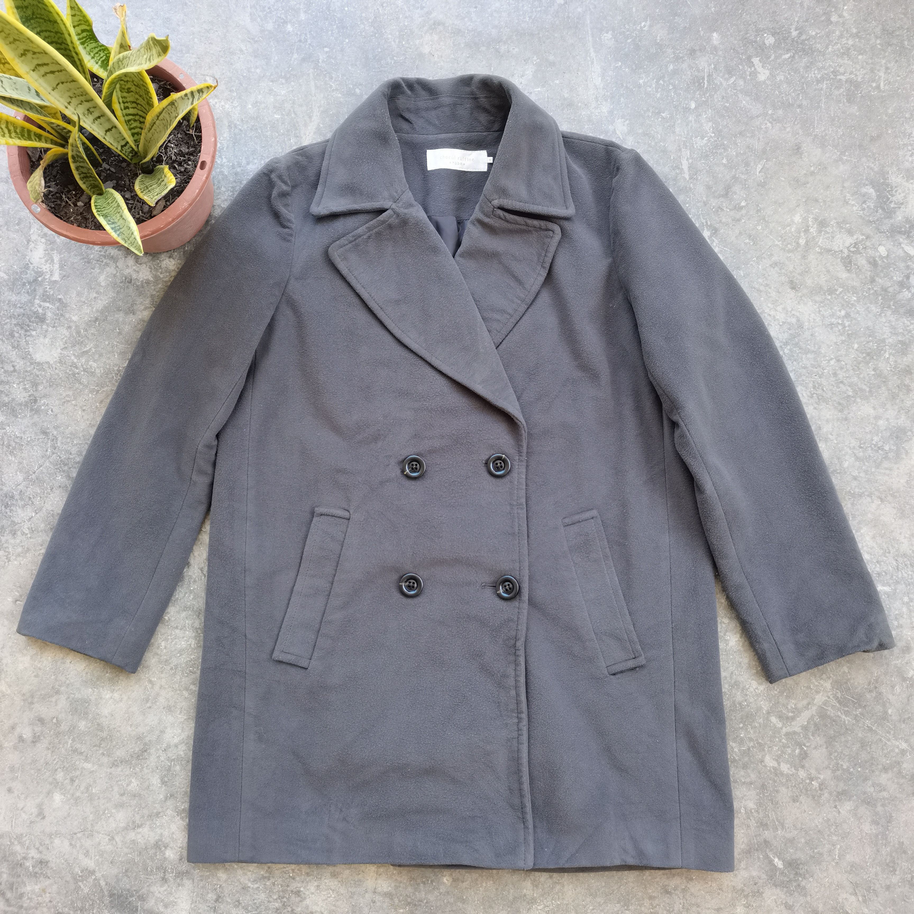 image of Archival Clothing x Vintage Chocol Raffine Robe Double Breasted Blazers Jacket in Grey (Size Medium