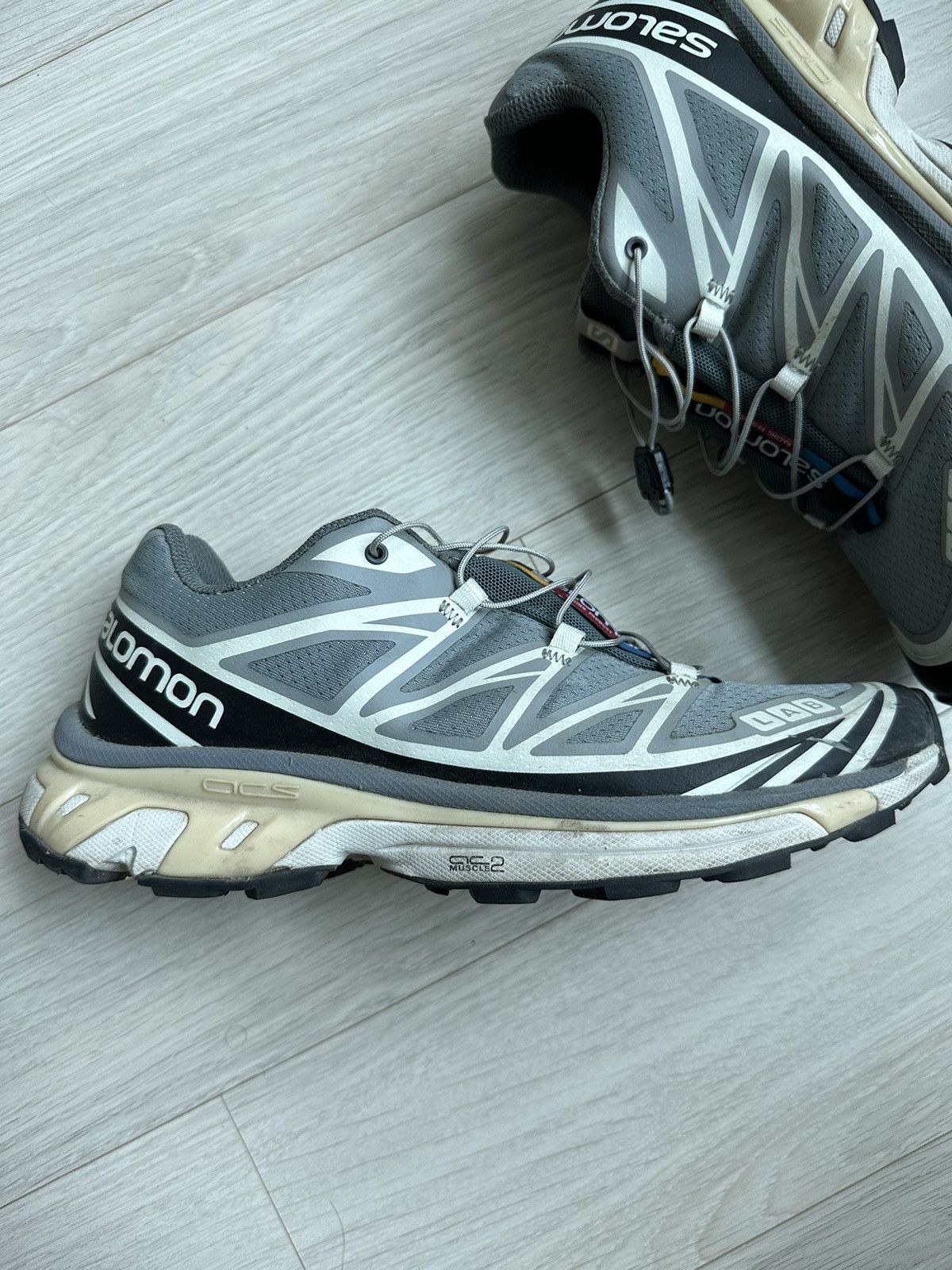 Salomon Salomon S/LAB XT-6 Lt ADV Monument Phantom Vanilla Grey Size US 9.5 / EU 42-43 - 4 Thumbnail