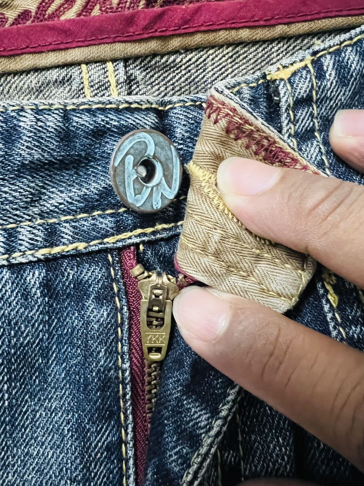 Hysteric Glamour Back Number Patchwork Hysteric Design Bootcut Jeans Size US 30 / EU 46 - 6 Thumbnail