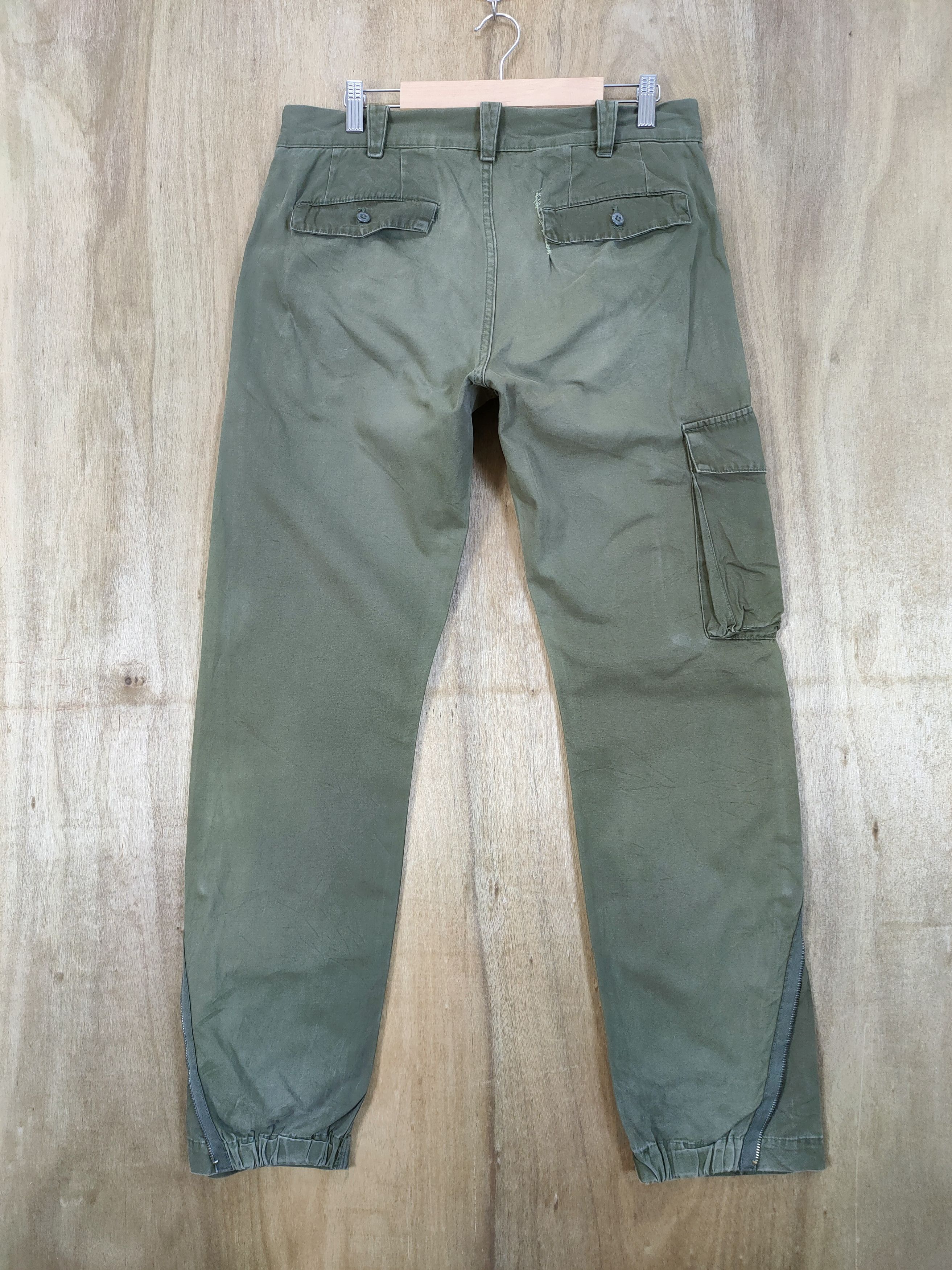 Japanese Brand VINTAGE CARGO PANTS ZIPPER LEG OPENING Size US 32 / EU 48 - 6 Thumbnail
