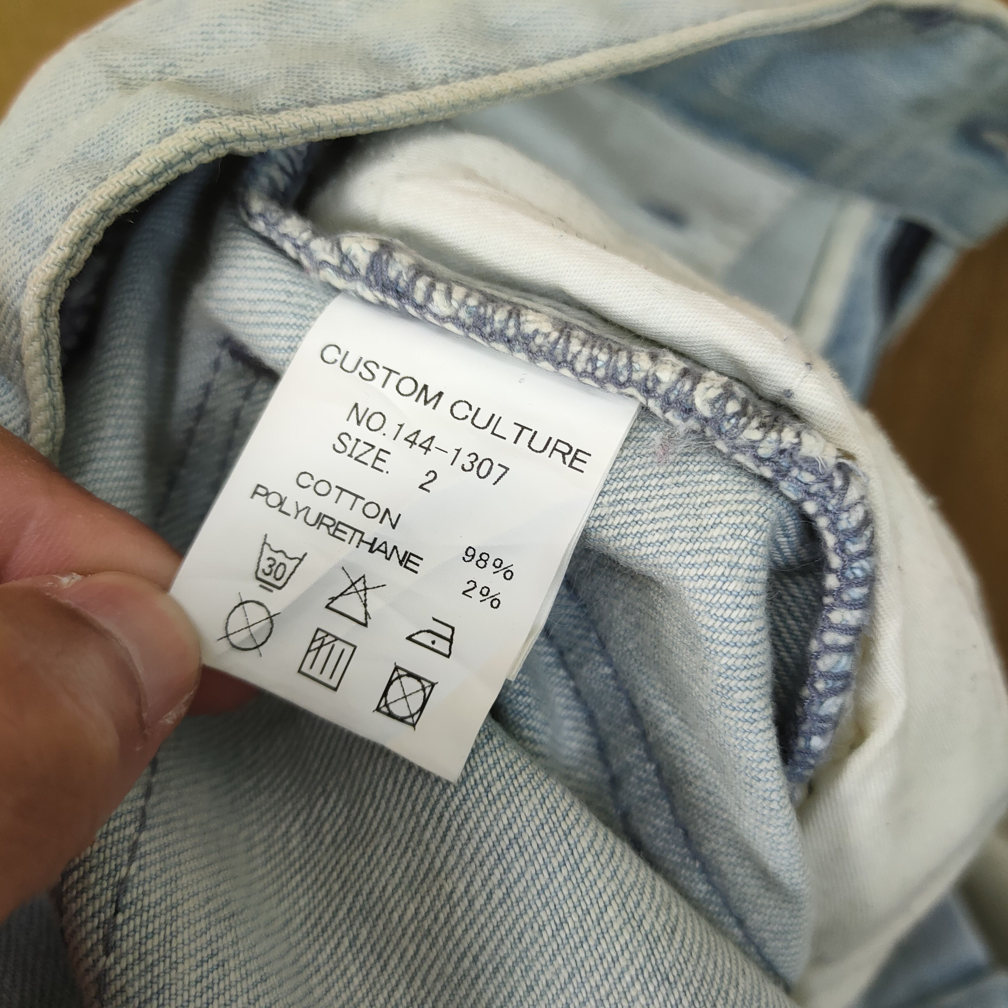 Japanese Brand × Vintage CUSTOM CULTURE BIKER DOUBLE KNEE BLUE JEANS PANTS Size US 32 / EU 48 - 14 Thumbnail