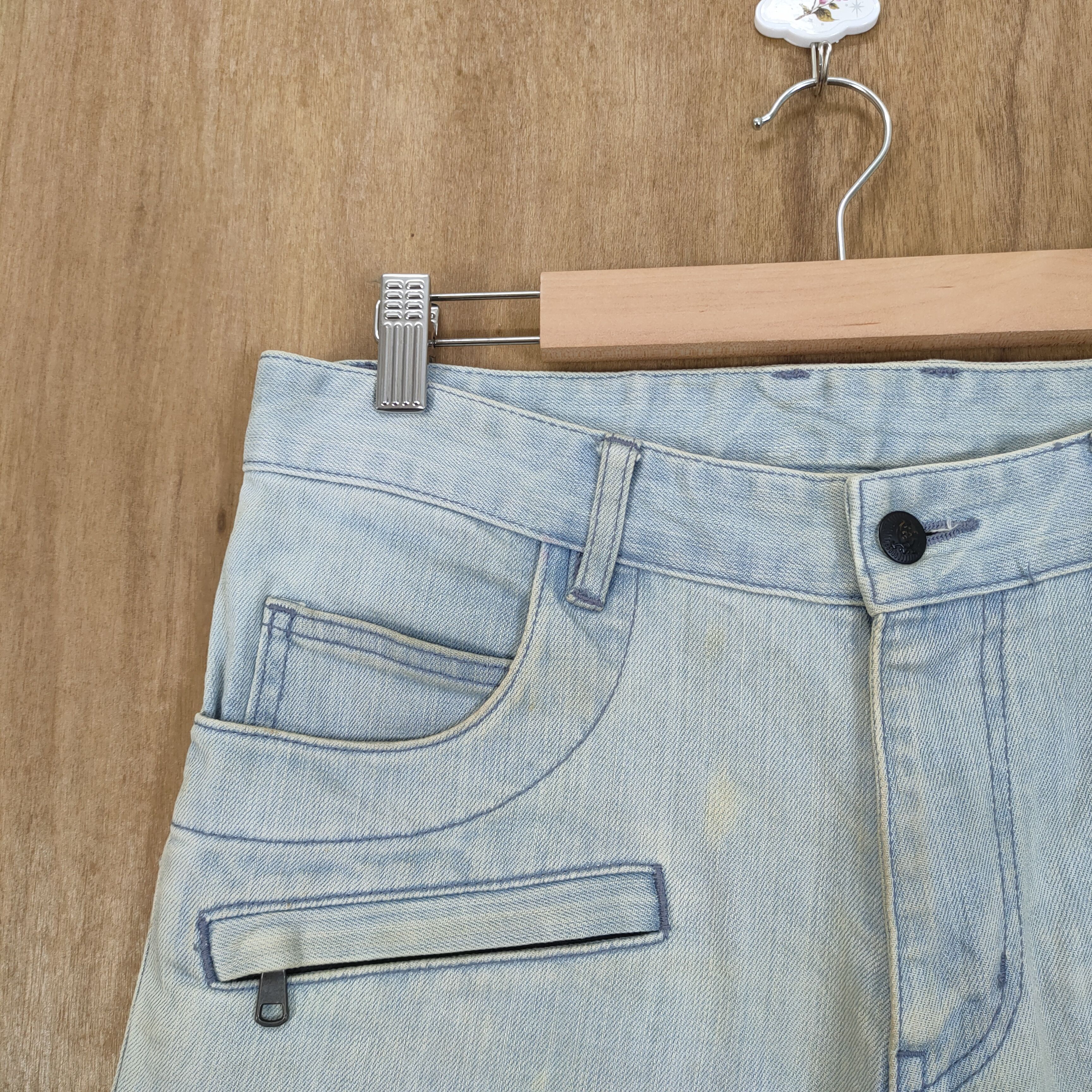 Japanese Brand × Vintage CUSTOM CULTURE BIKER DOUBLE KNEE BLUE JEANS PANTS Size US 32 / EU 48 - 4 Thumbnail