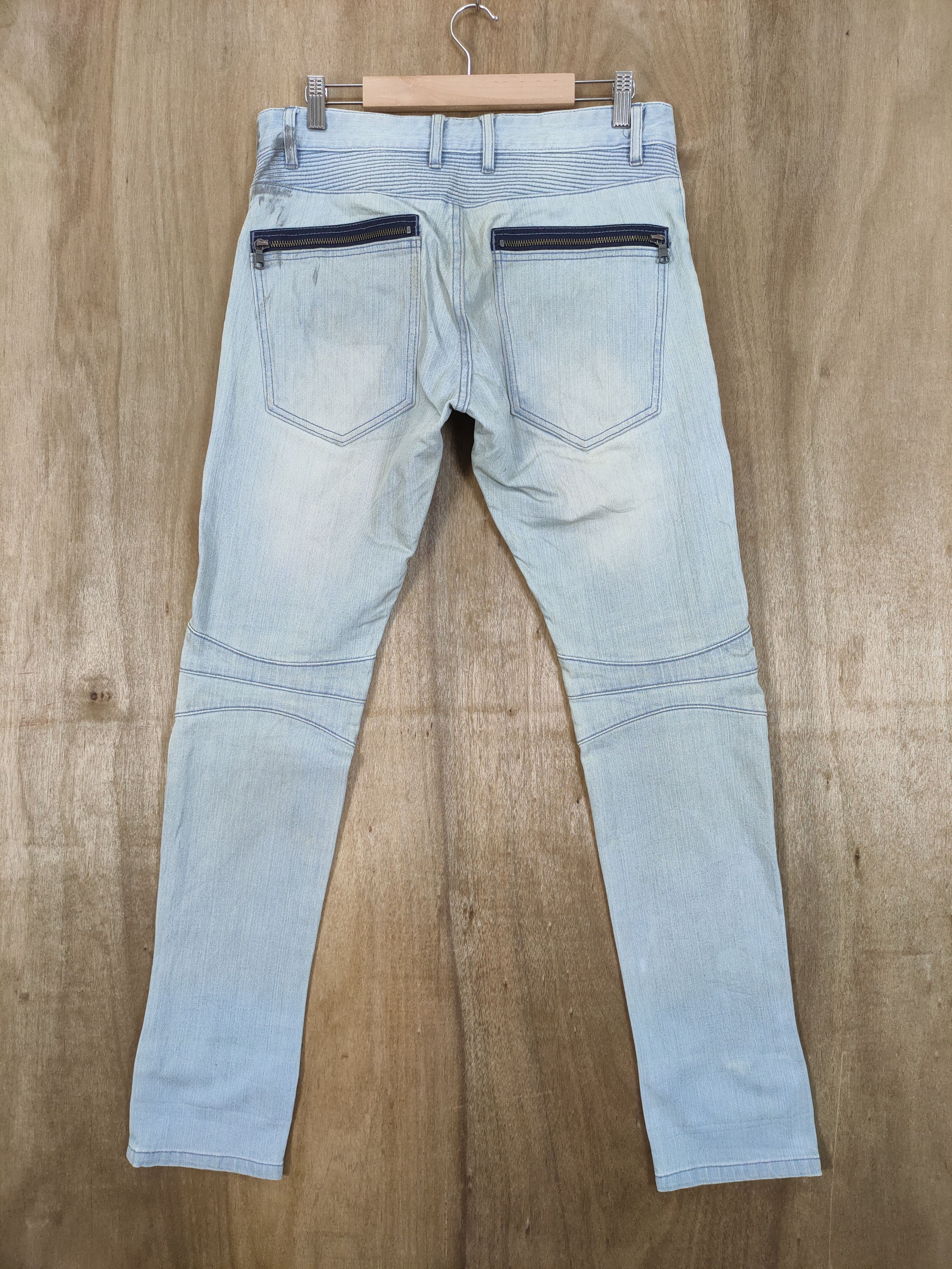 Japanese Brand × Vintage CUSTOM CULTURE BIKER DOUBLE KNEE BLUE JEANS PANTS Size US 32 / EU 48 - 8 Thumbnail