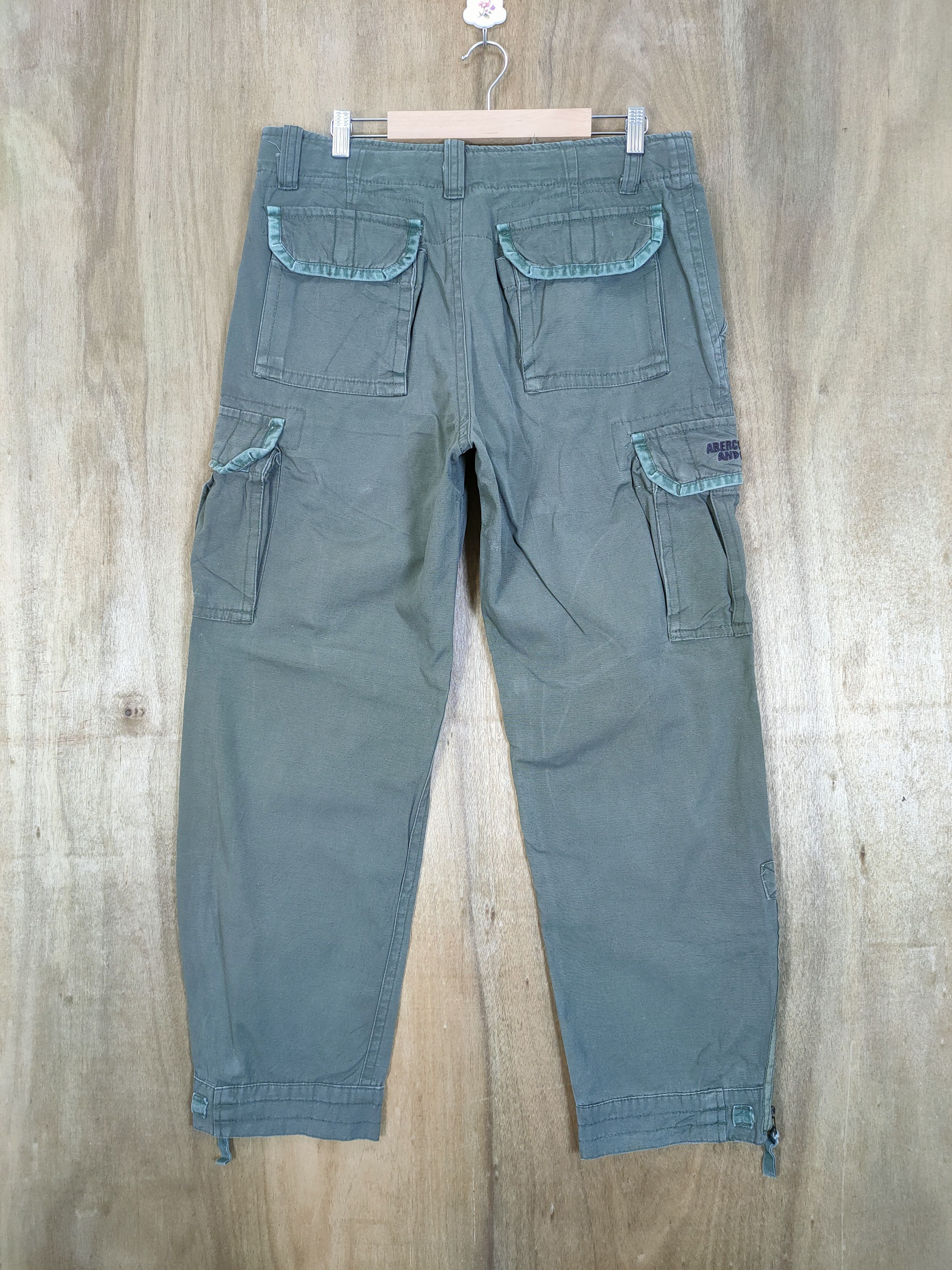 Abercrombie & Fitch VINTAGE ABERCROMBIE FITCH CARGO PANTS ZIPPER LEG Size US 32 / EU 48 - 7 Thumbnail