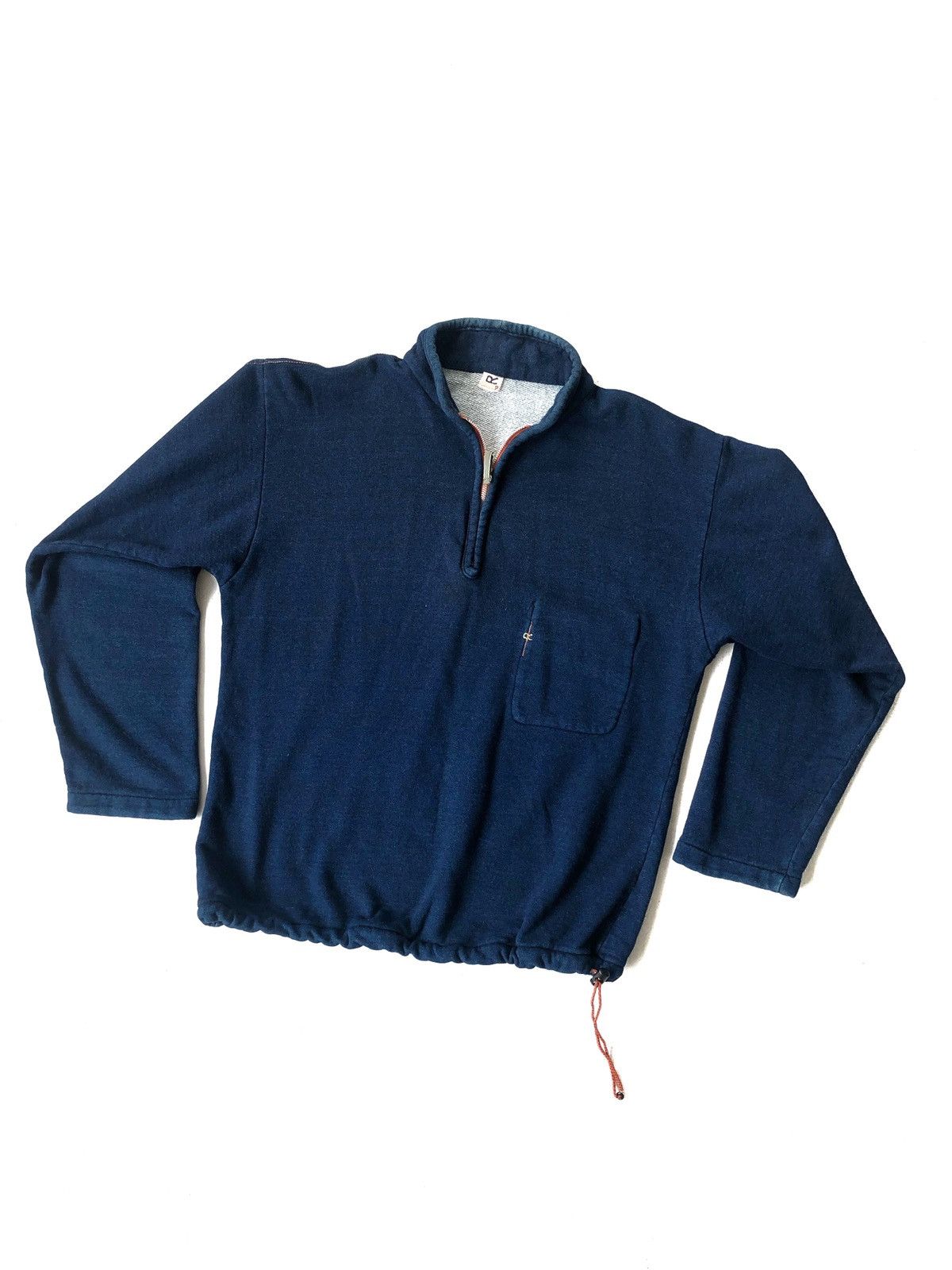 45RPM 🇯🇵 Indigo Half Zipper Pullover O/S Sweater