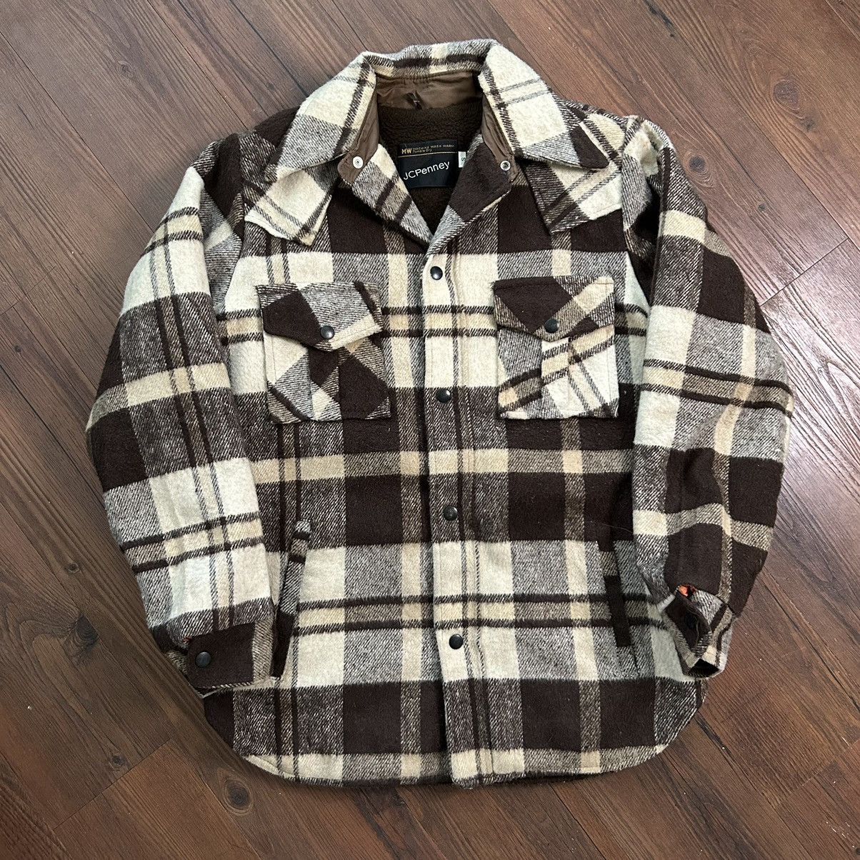 Vintage Crazy Vintage 70s JC Penney Sherpa Lined Flannel Jacket Grailed