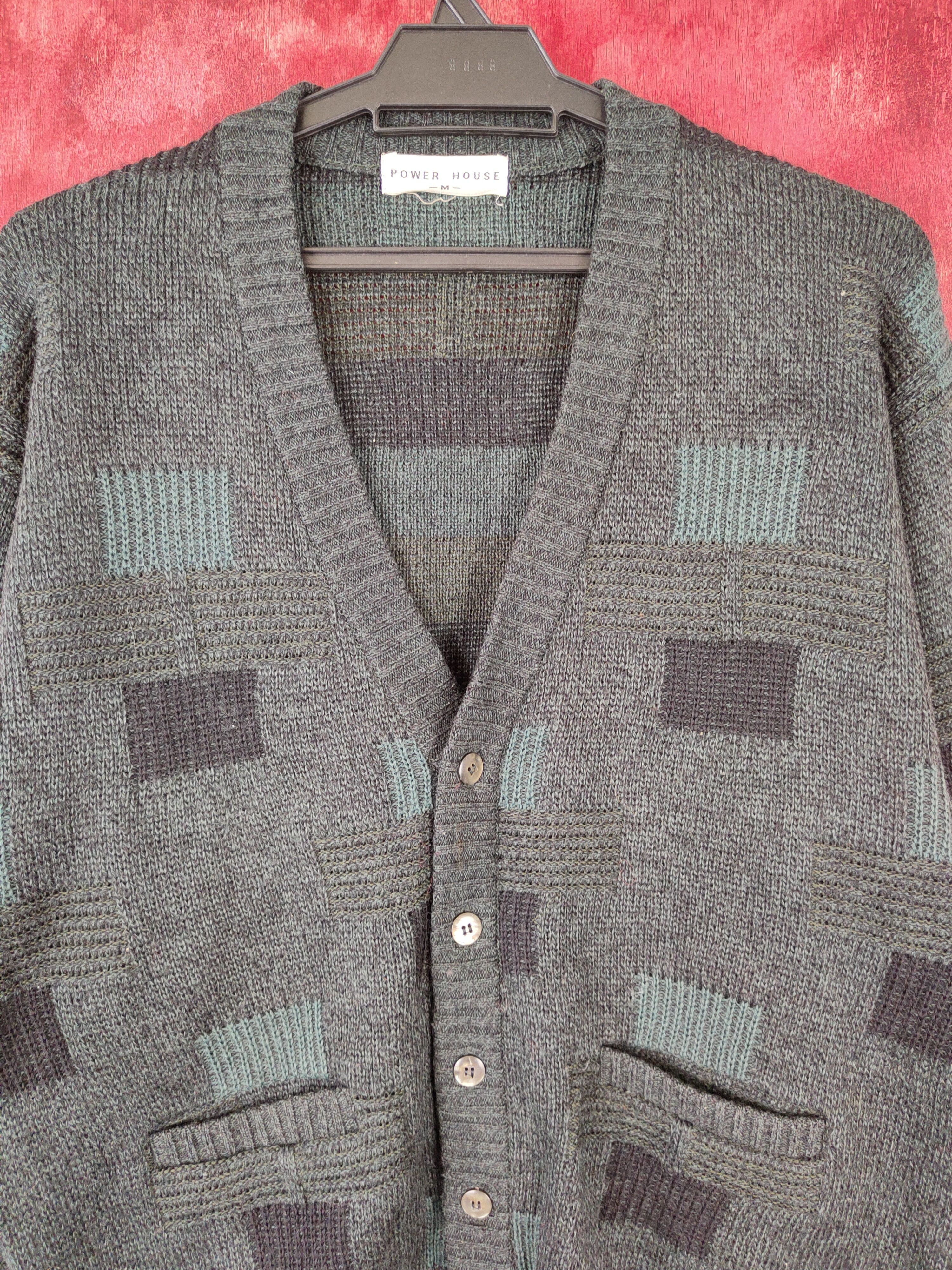 Japanese Brand DL Power House Dark Green Knitwear cardigan #5233 Size US M / EU 48-50 / 2 - 2 Thumbnail
