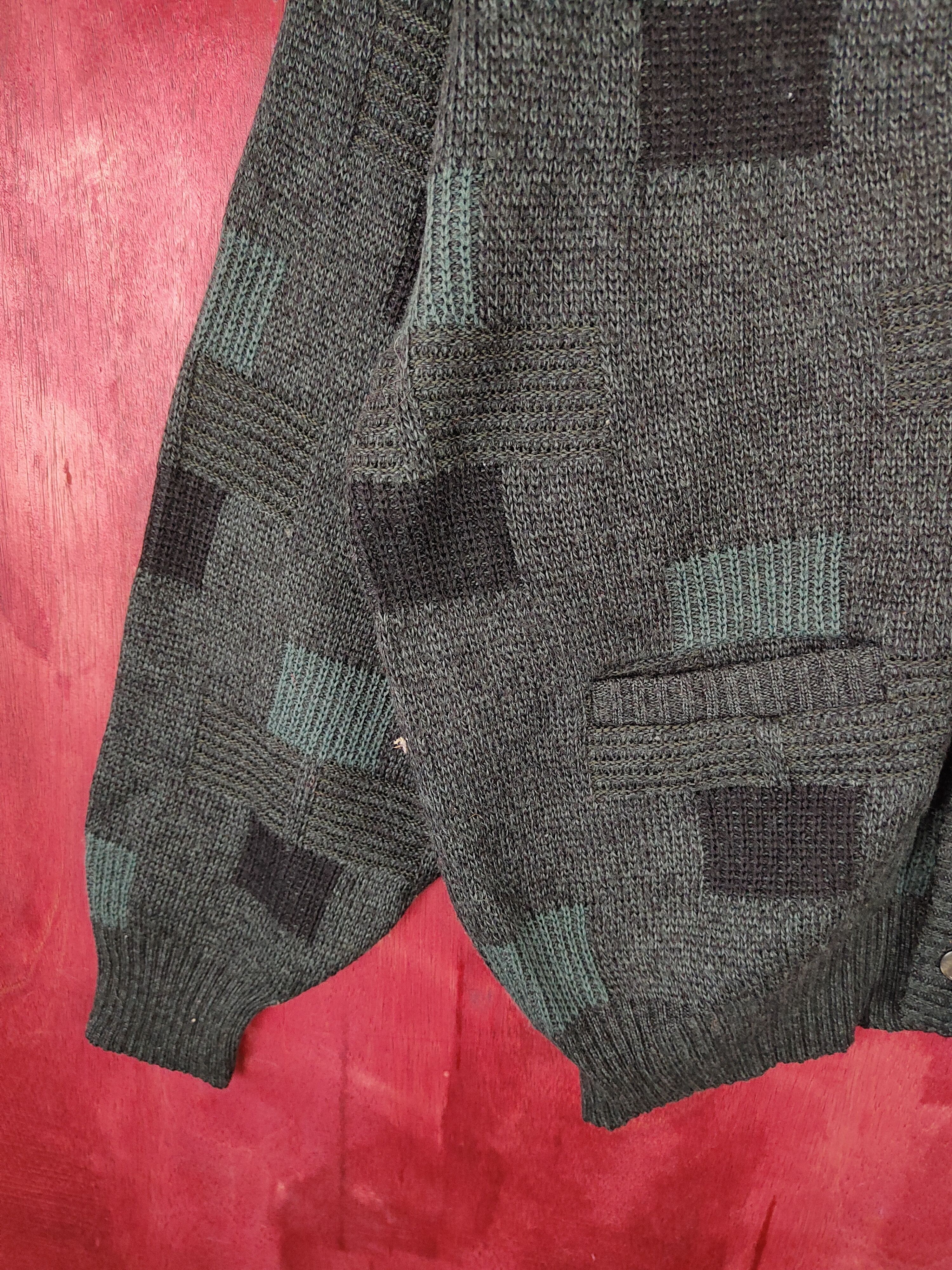 Japanese Brand DL Power House Dark Green Knitwear cardigan #5233 Size US M / EU 48-50 / 2 - 3 Thumbnail