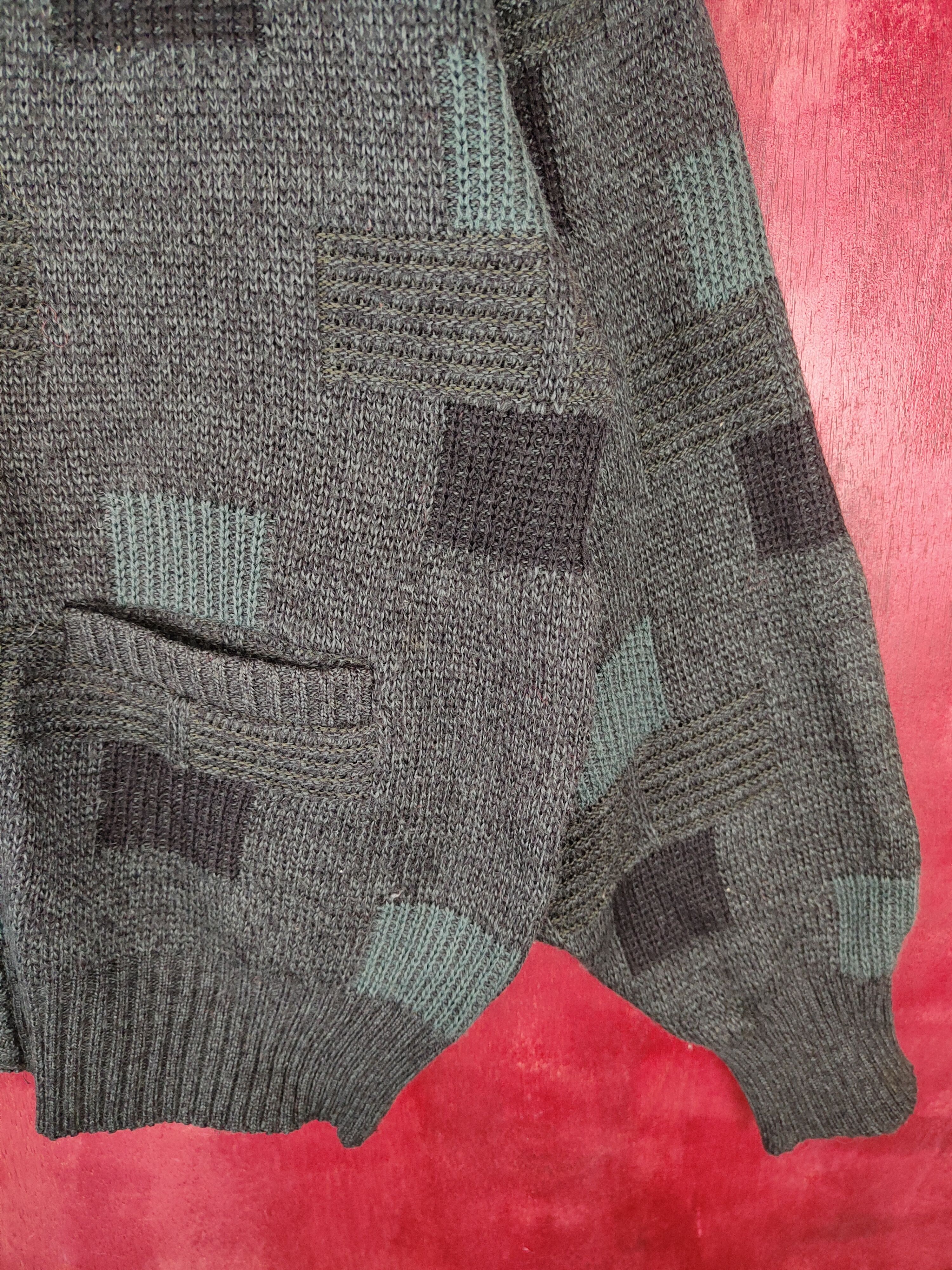Japanese Brand DL Power House Dark Green Knitwear cardigan #5233 Size US M / EU 48-50 / 2 - 4 Thumbnail
