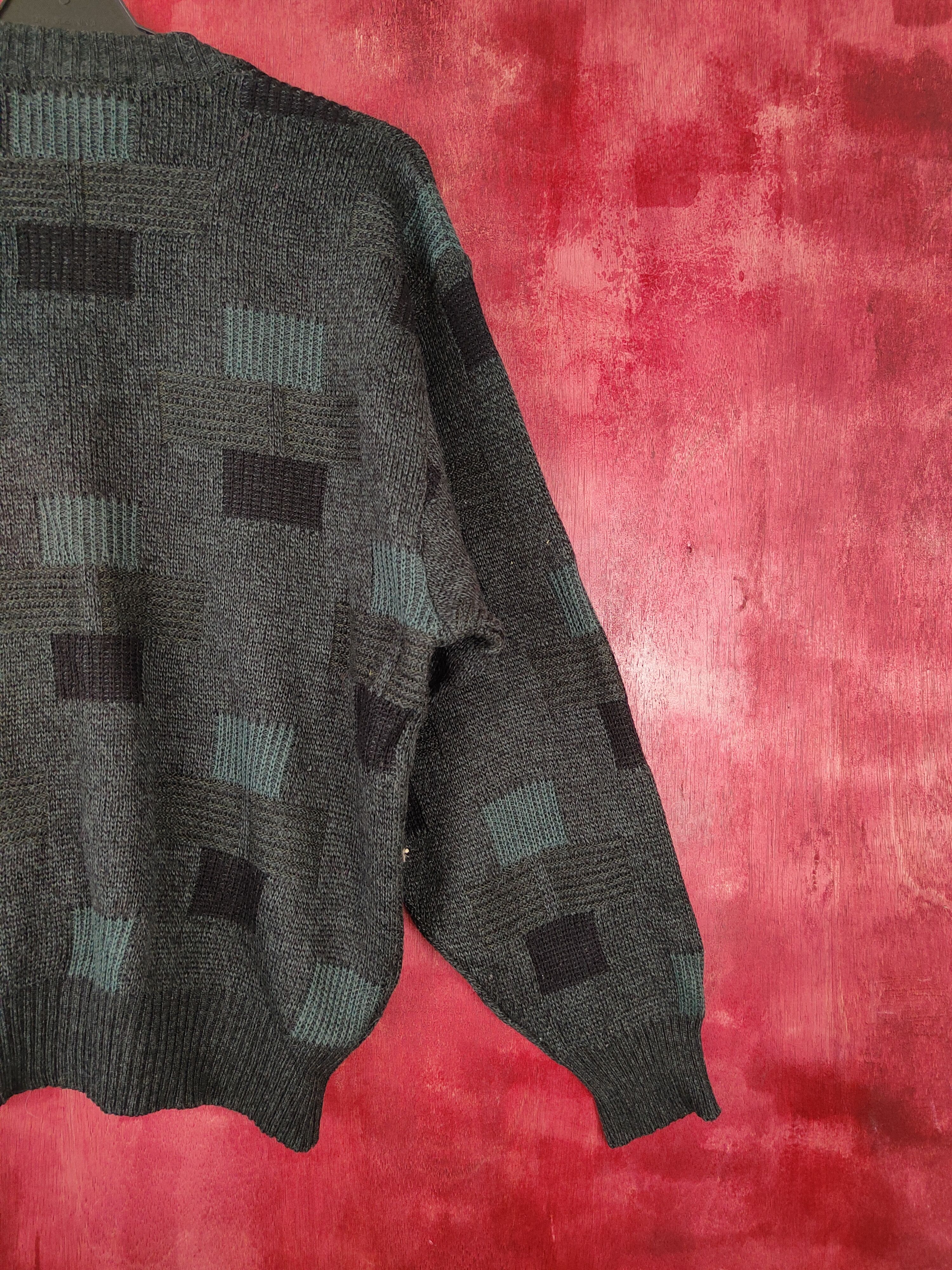 Japanese Brand DL Power House Dark Green Knitwear cardigan #5233 Size US M / EU 48-50 / 2 - 9 Thumbnail