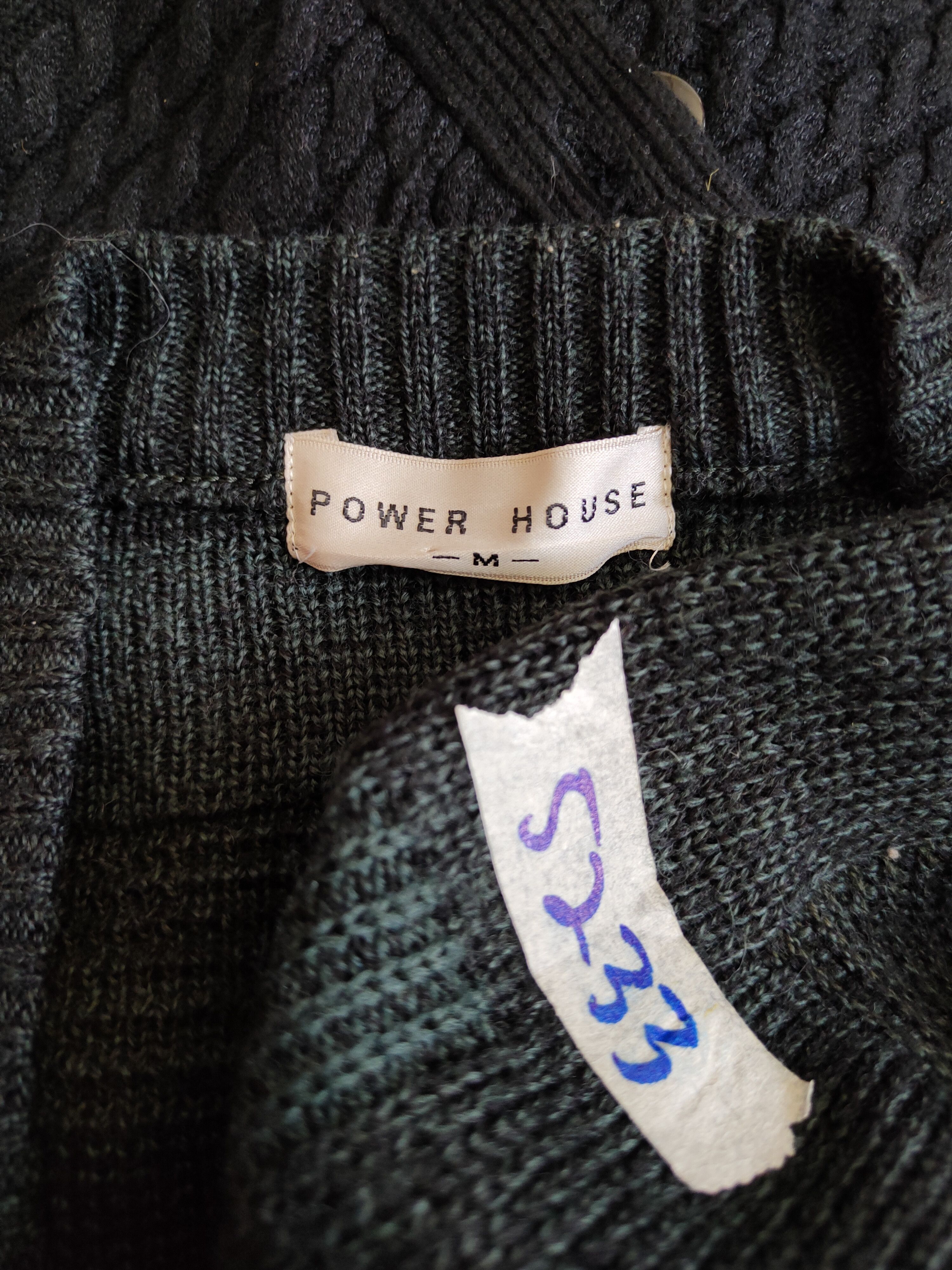Japanese Brand DL Power House Dark Green Knitwear cardigan #5233 Size US M / EU 48-50 / 2 - 11 Thumbnail