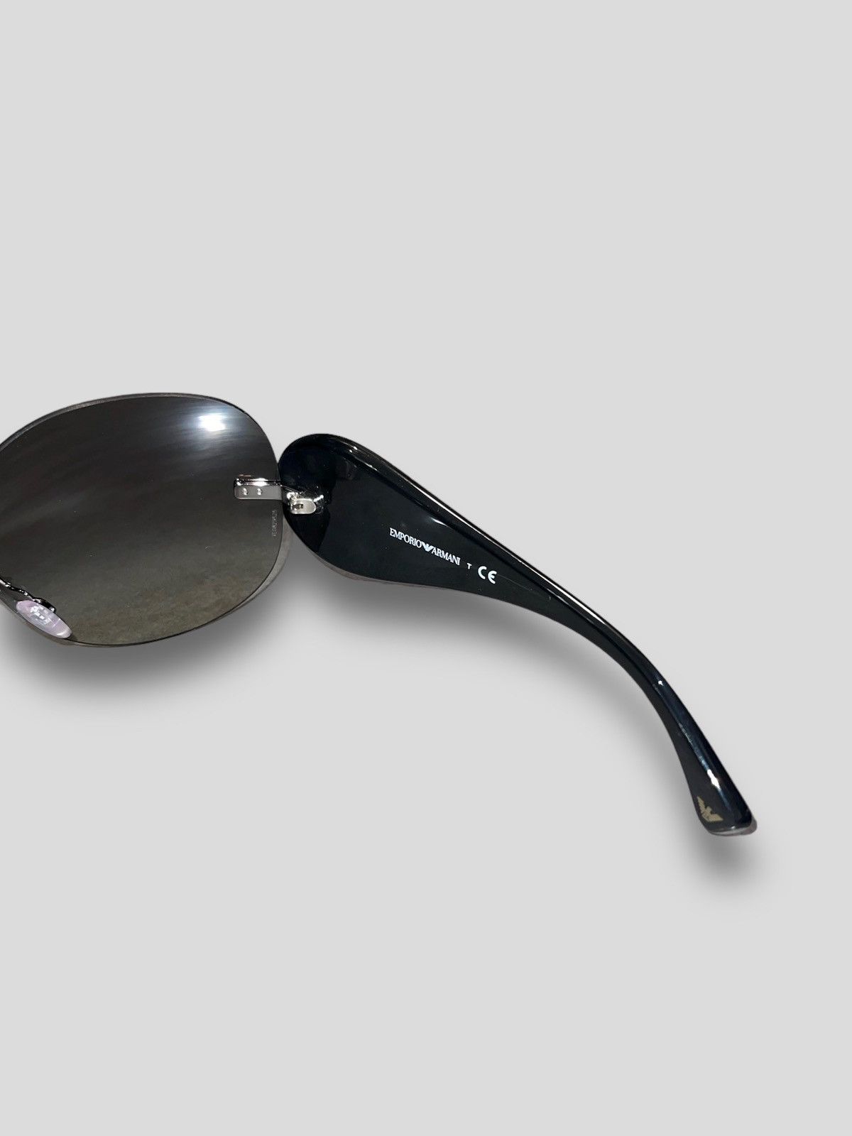 Armani × Emporio Armani × Giorgio Armani Emporio Armani EA4022B 5143/8E Black Shield Sunglasses Size ONE SIZE - 9 Thumbnail