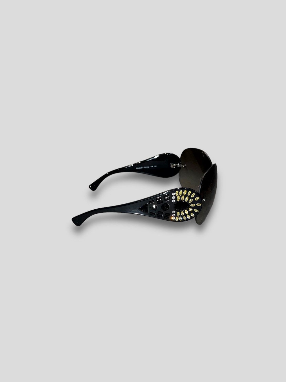 Armani × Emporio Armani × Giorgio Armani Emporio Armani EA4022B 5143/8E Black Shield Sunglasses Size ONE SIZE - 7 Thumbnail