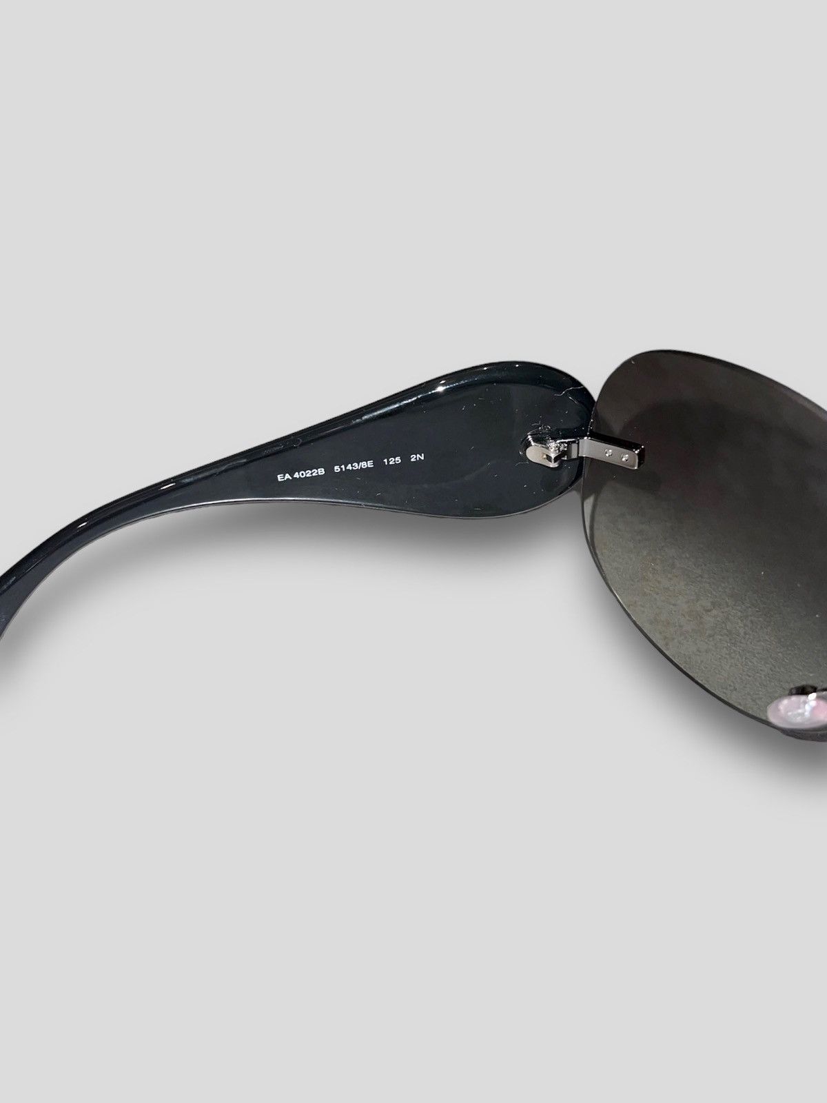 Armani × Emporio Armani × Giorgio Armani Emporio Armani EA4022B 5143/8E Black Shield Sunglasses Size ONE SIZE - 10 Thumbnail