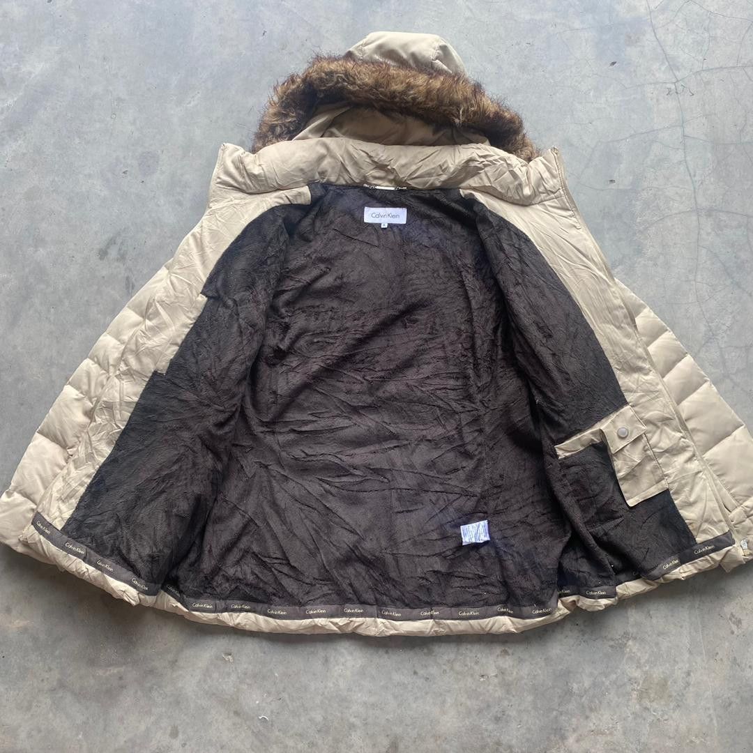Calvin Klein × Designer Calvin Klein Puffer Down Jacket Beige Size XL / US 12-14 / IT 48-50 - 14 Thumbnail