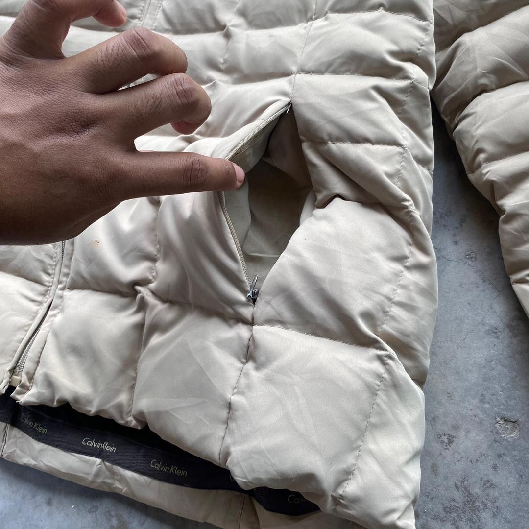 Calvin Klein × Designer Calvin Klein Puffer Down Jacket Beige Size XL / US 12-14 / IT 48-50 - 7 Thumbnail