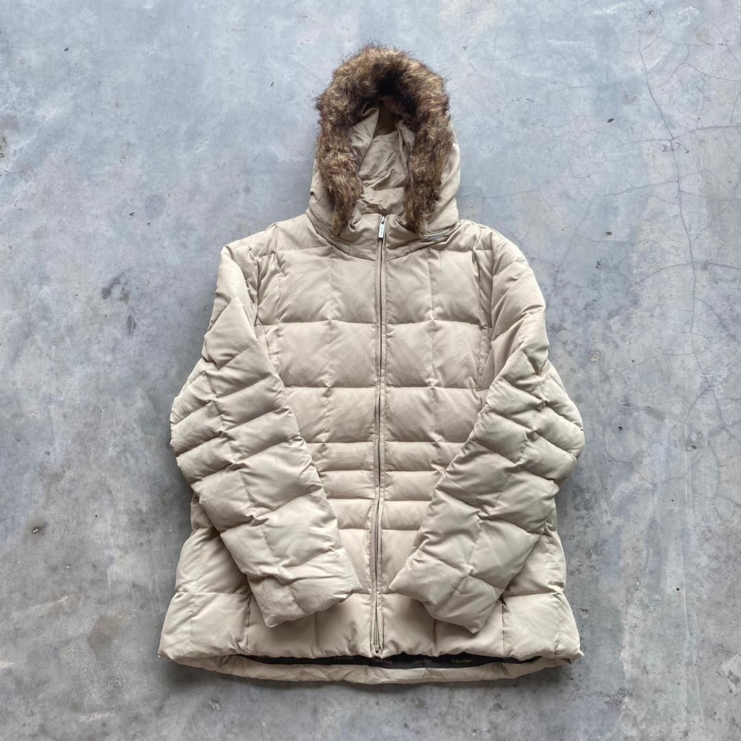 Calvin Klein × Designer Calvin Klein Puffer Down Jacket Beige Size XL / US 12-14 / IT 48-50 - 1 Thumbnail