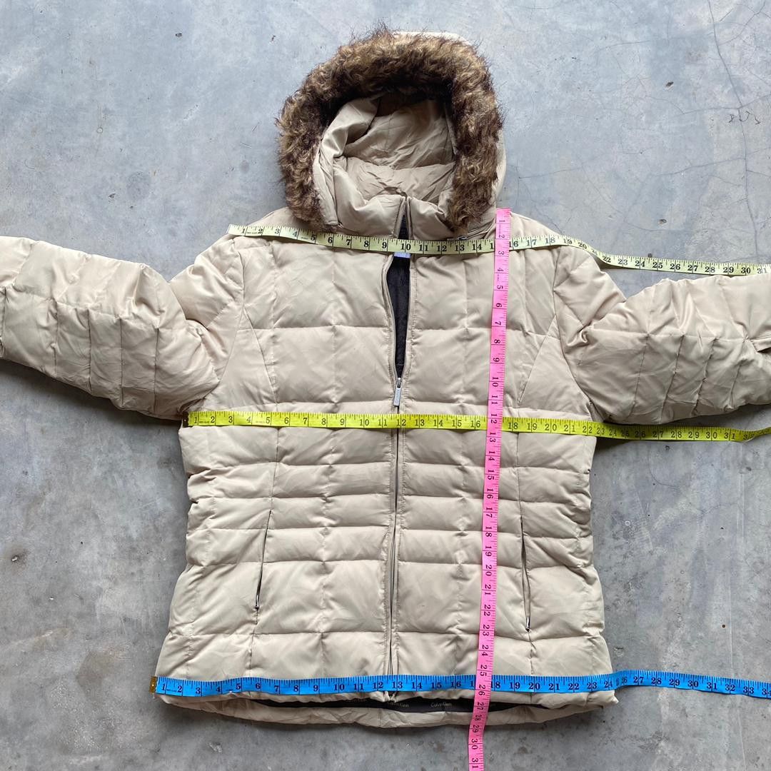 Calvin Klein × Designer Calvin Klein Puffer Down Jacket Beige Size XL / US 12-14 / IT 48-50 - 18 Thumbnail