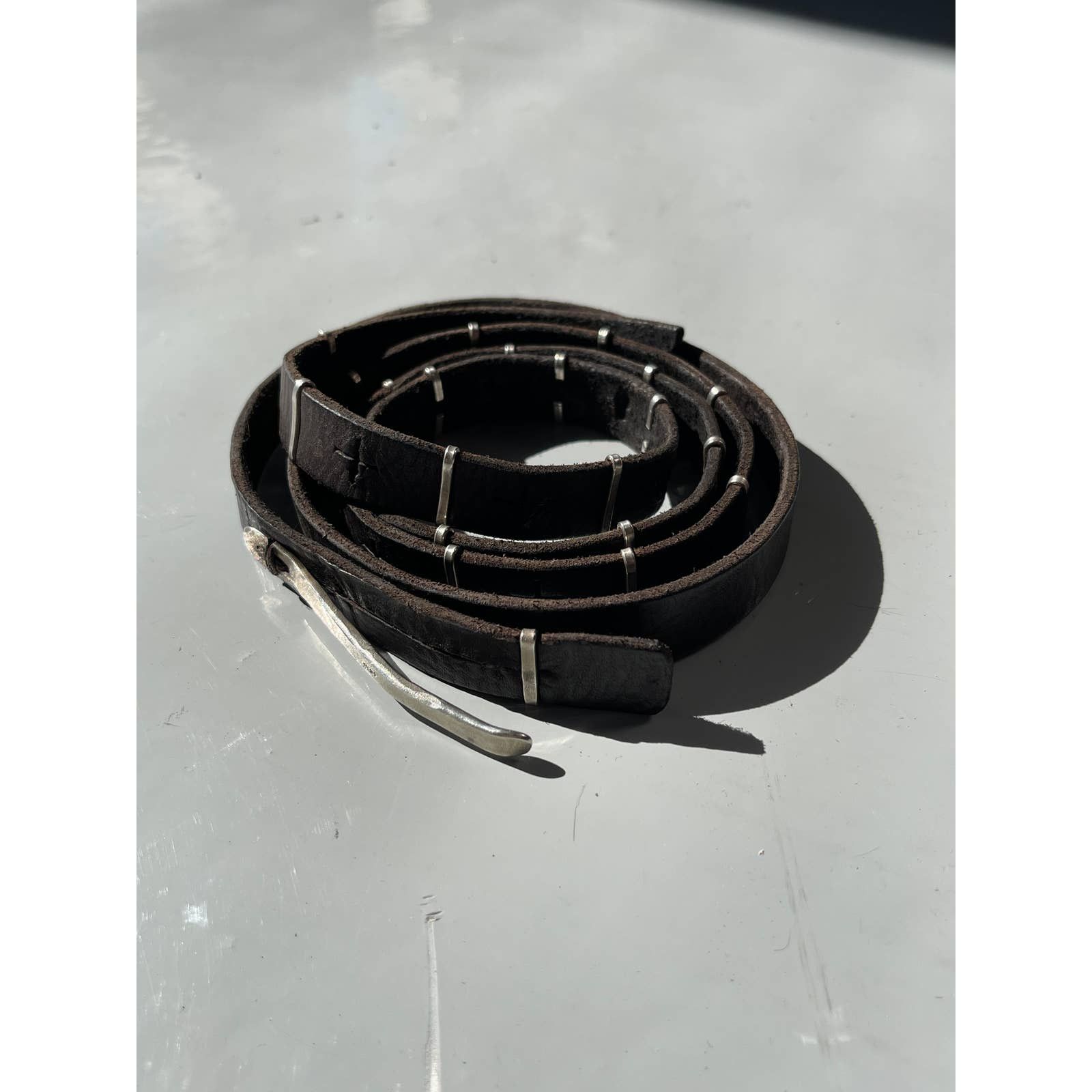 image of Ma Staple Leather Belt in Black, Men's