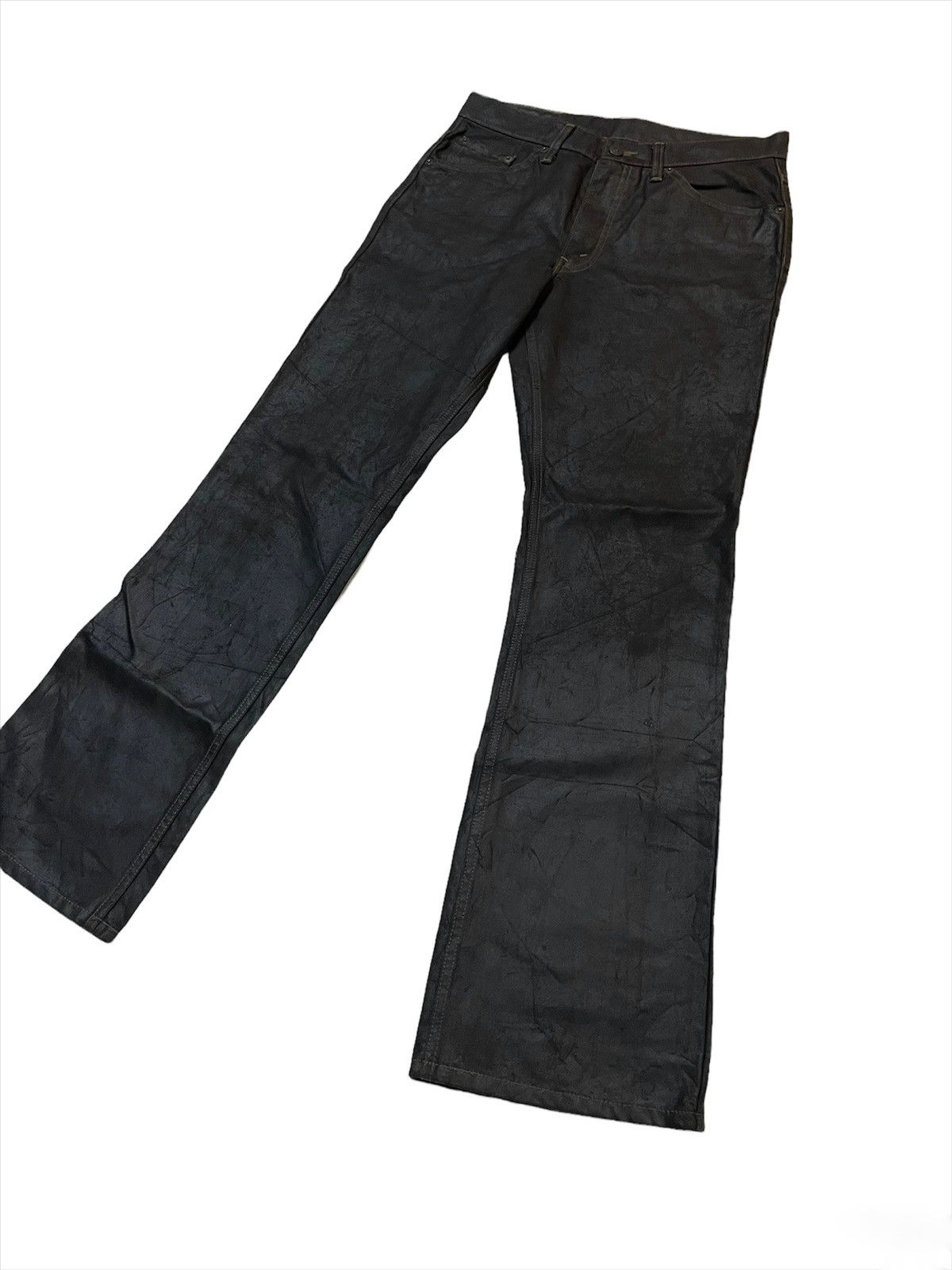 Levi's × Levi's Made & Crafted Levi’s 517 Flare Waxed Dark Brown Denim Size US 30 / EU 46 - 3 Thumbnail