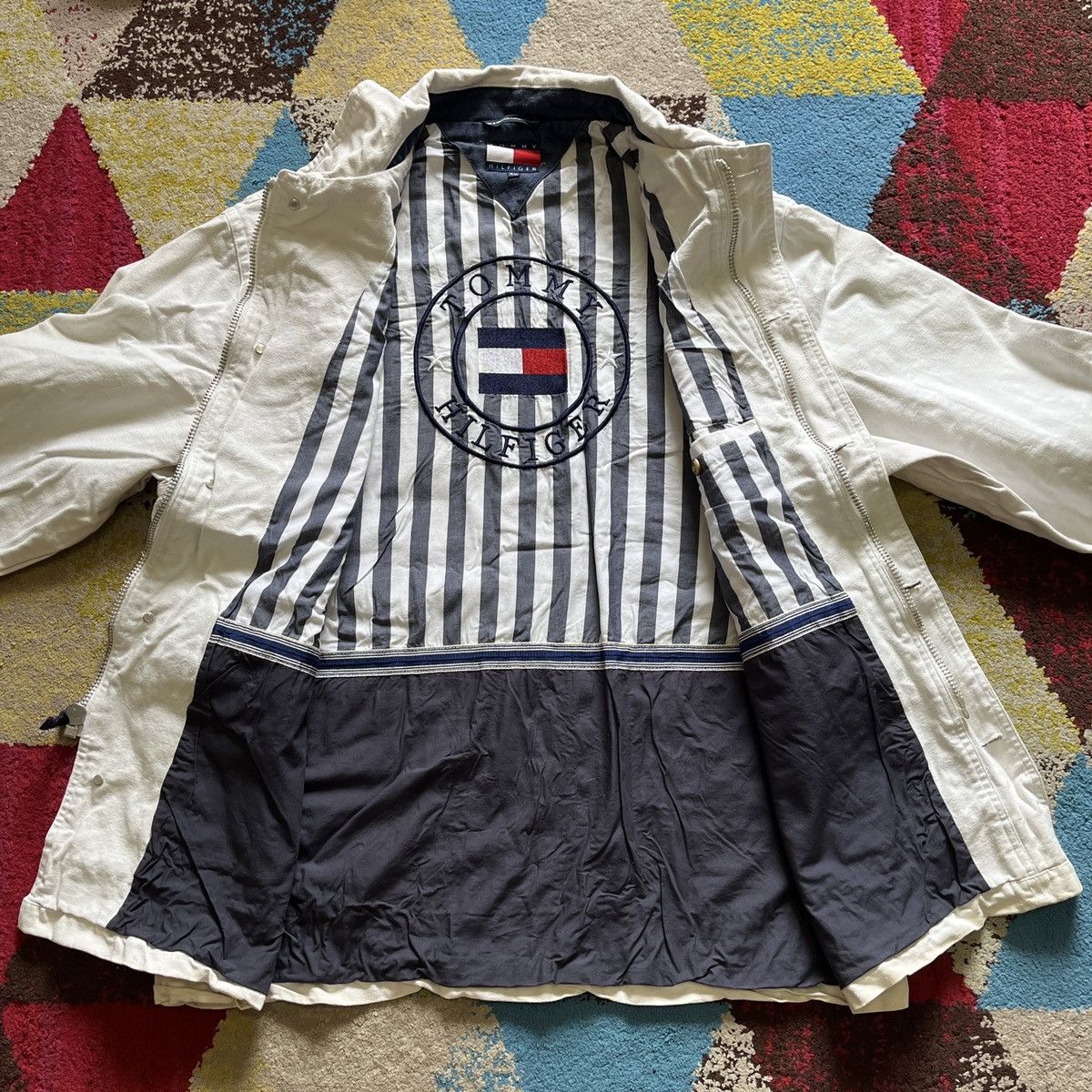 Tommy Hilfiger × Vintage Vintage Tommy Hilfiger Jacket Runway Designer Size US L / EU 52-54 / 3 - 9 Thumbnail