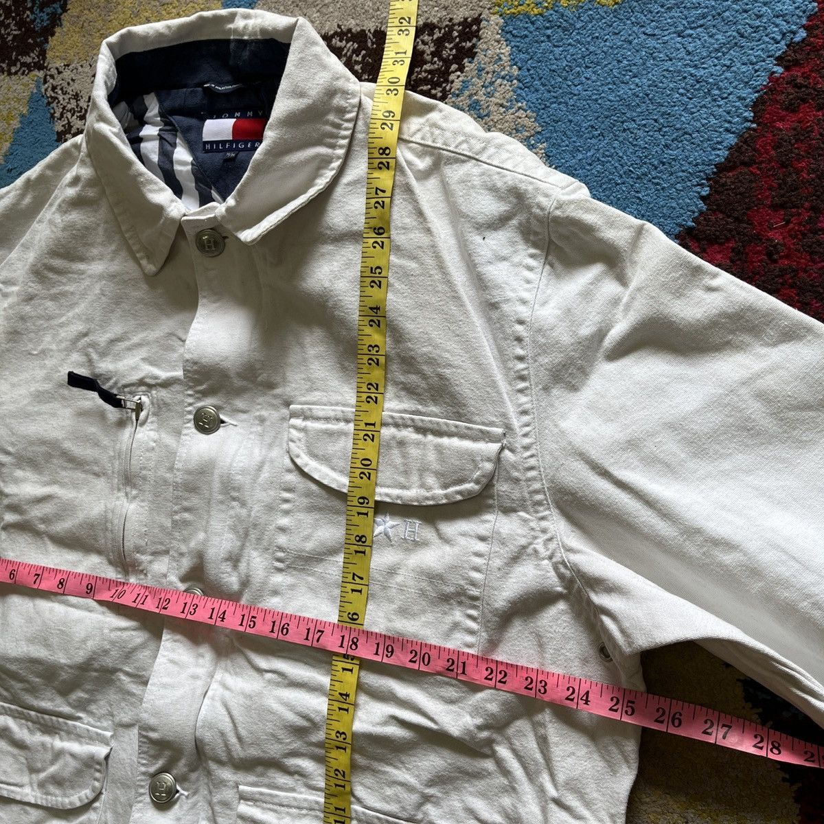 Tommy Hilfiger × Vintage Vintage Tommy Hilfiger Jacket Runway Designer Size US L / EU 52-54 / 3 - 3 Thumbnail