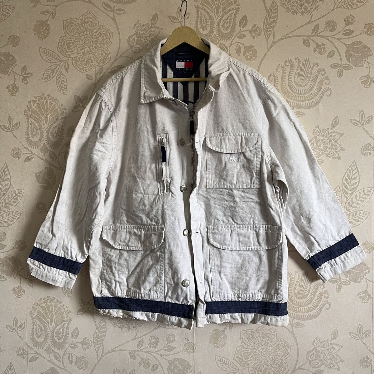 Tommy Hilfiger × Vintage Vintage Tommy Hilfiger Jacket Runway Designer Size US L / EU 52-54 / 3 - 2 Thumbnail