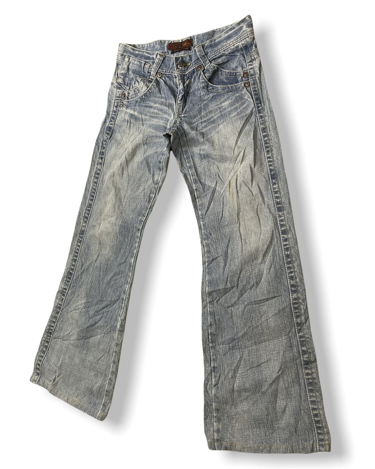 Japanese Brand × Vintage FLARE BLUE WAY KOJIMA TORNADO DENIM MADE IN JAPAN Size US 29 - 5 Thumbnail