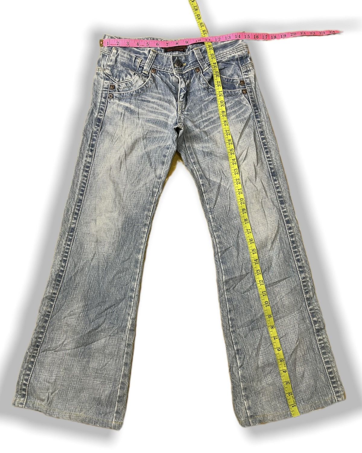 Japanese Brand × Vintage FLARE BLUE WAY KOJIMA TORNADO DENIM MADE IN JAPAN Size US 29 - 3 Thumbnail
