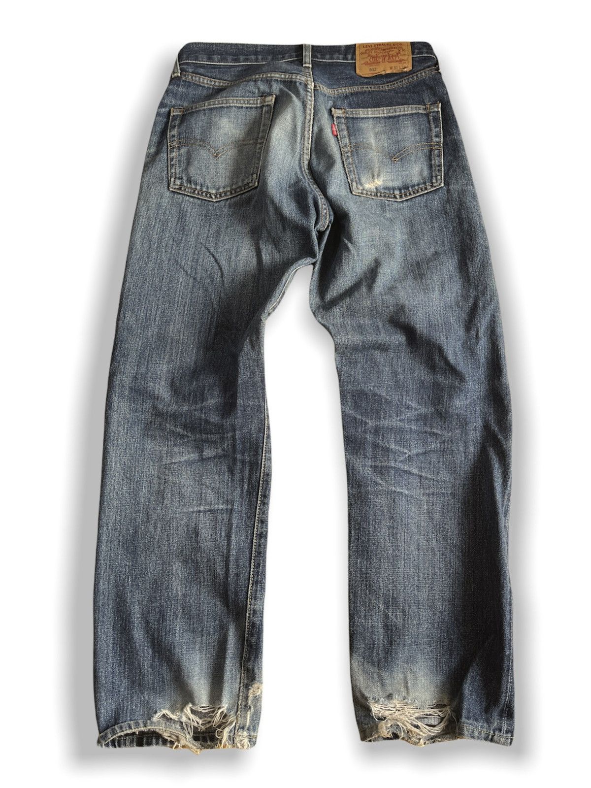 Vintage 1980s Distressed LEVI'S 502 Big E Selvedge