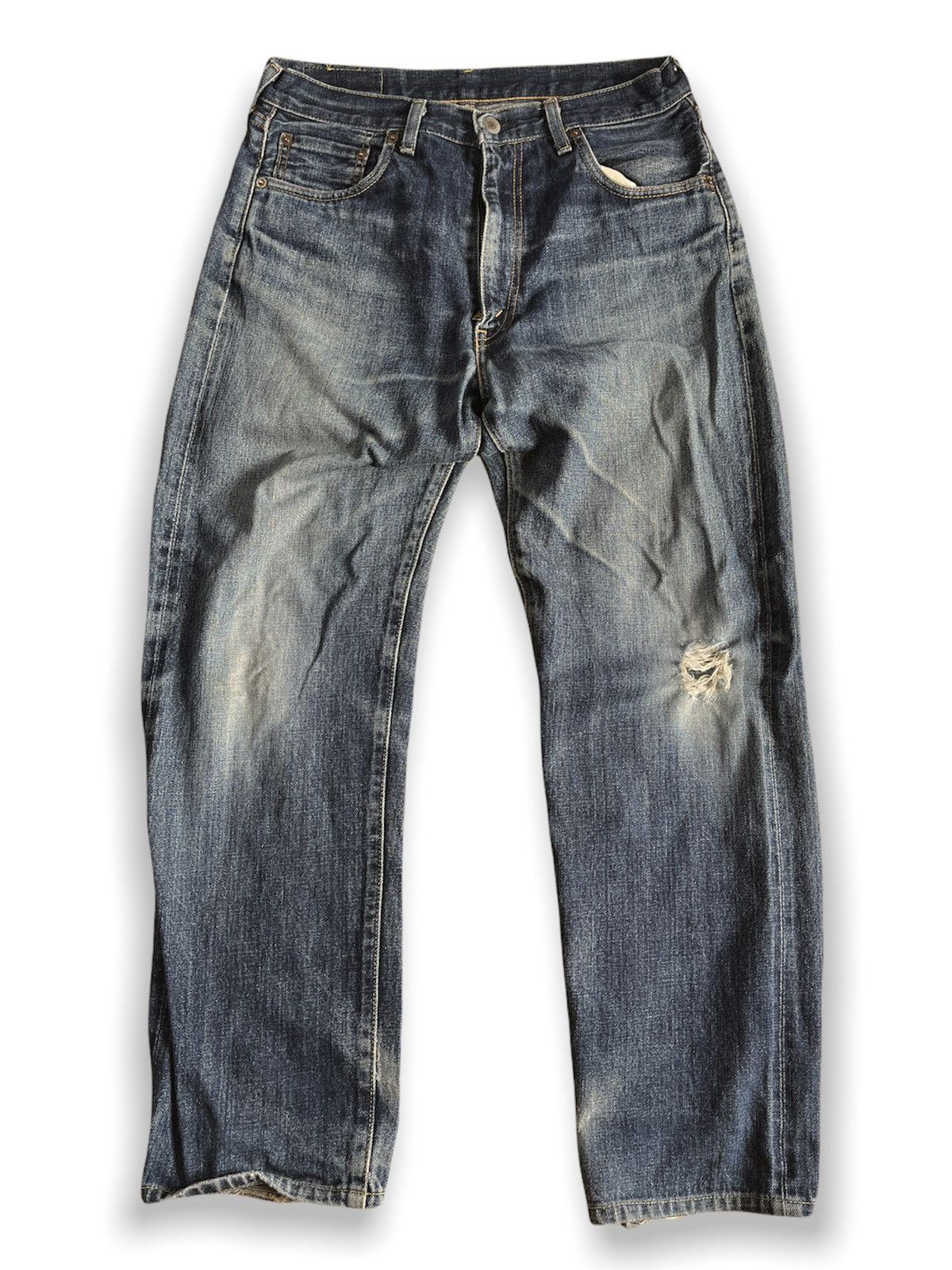Vintage 1980s Distressed LEVI'S 502 Big E Selvedge