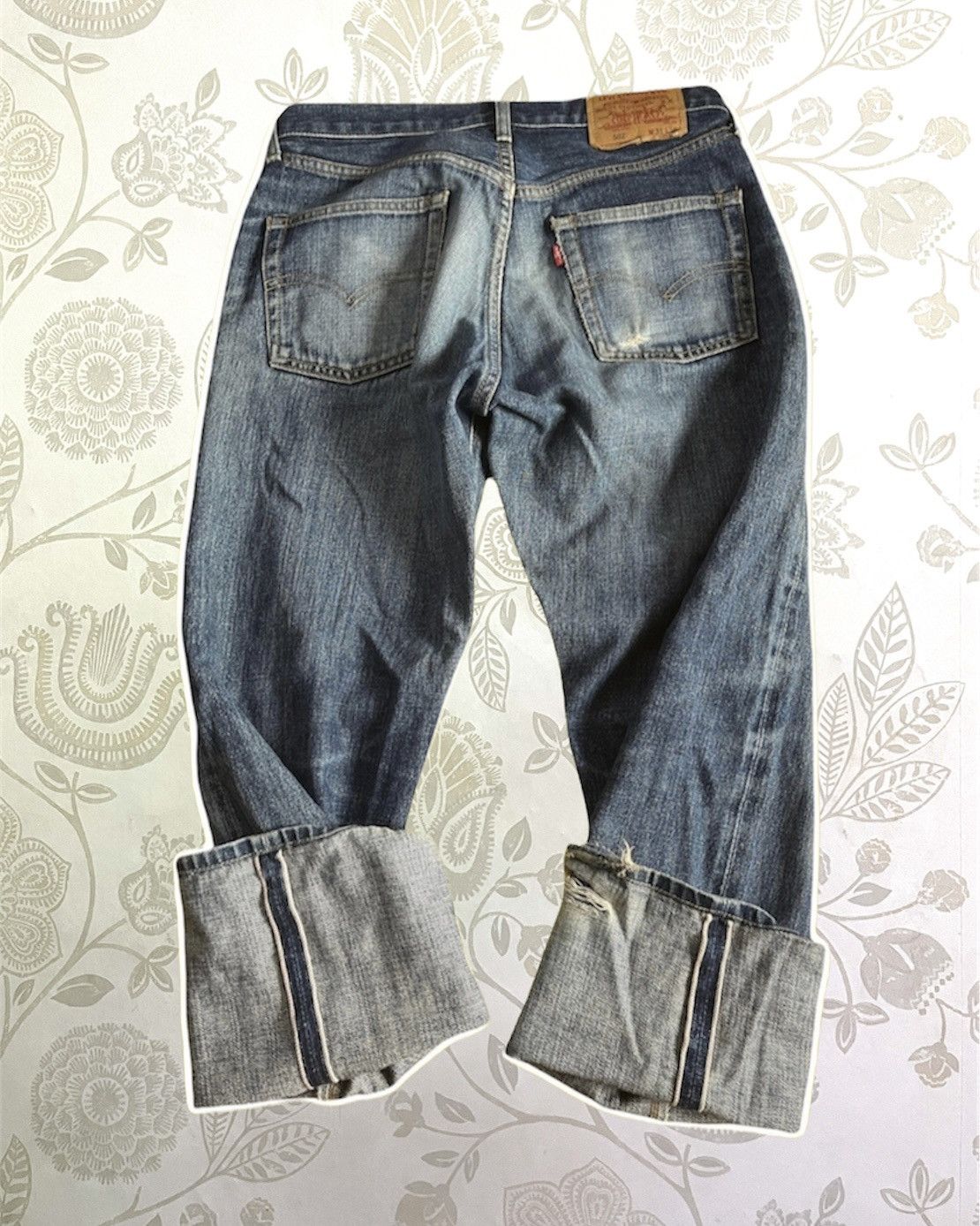 Vintage 1980s Distressed LEVI'S 502 Big E Selvedge