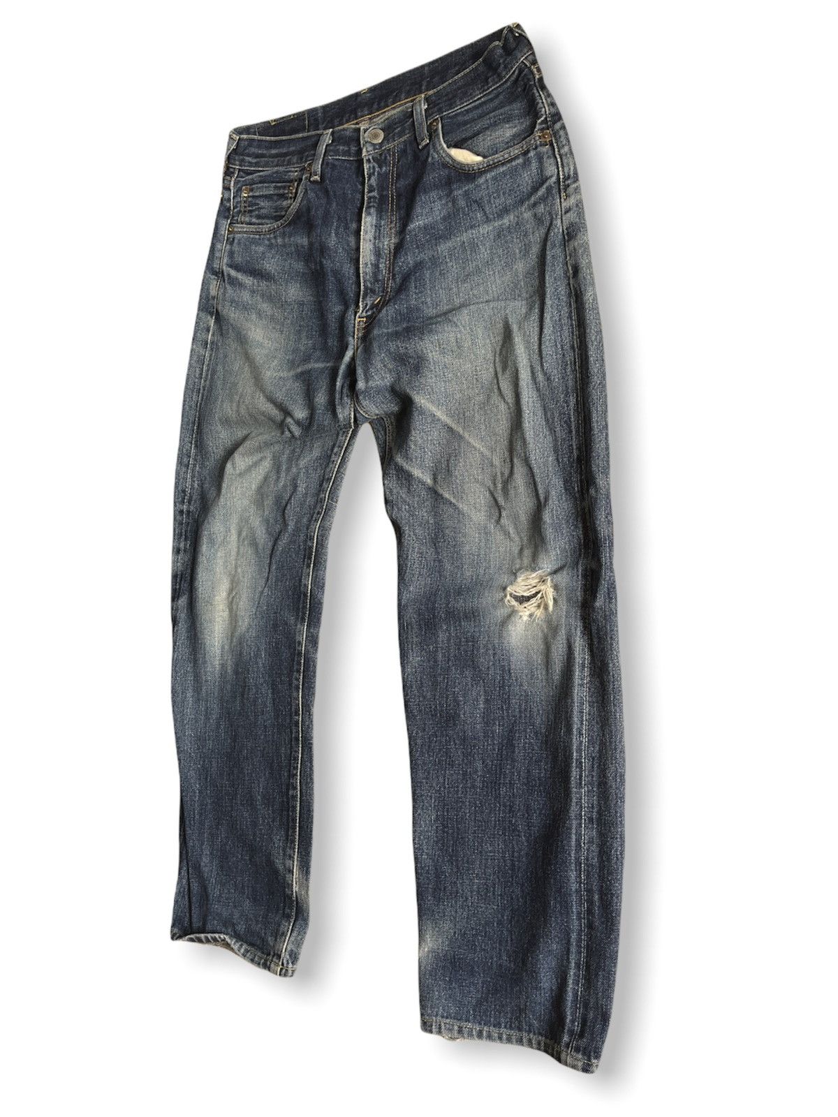 Vintage 1980s Distressed LEVI'S 502 Big E Selvedge