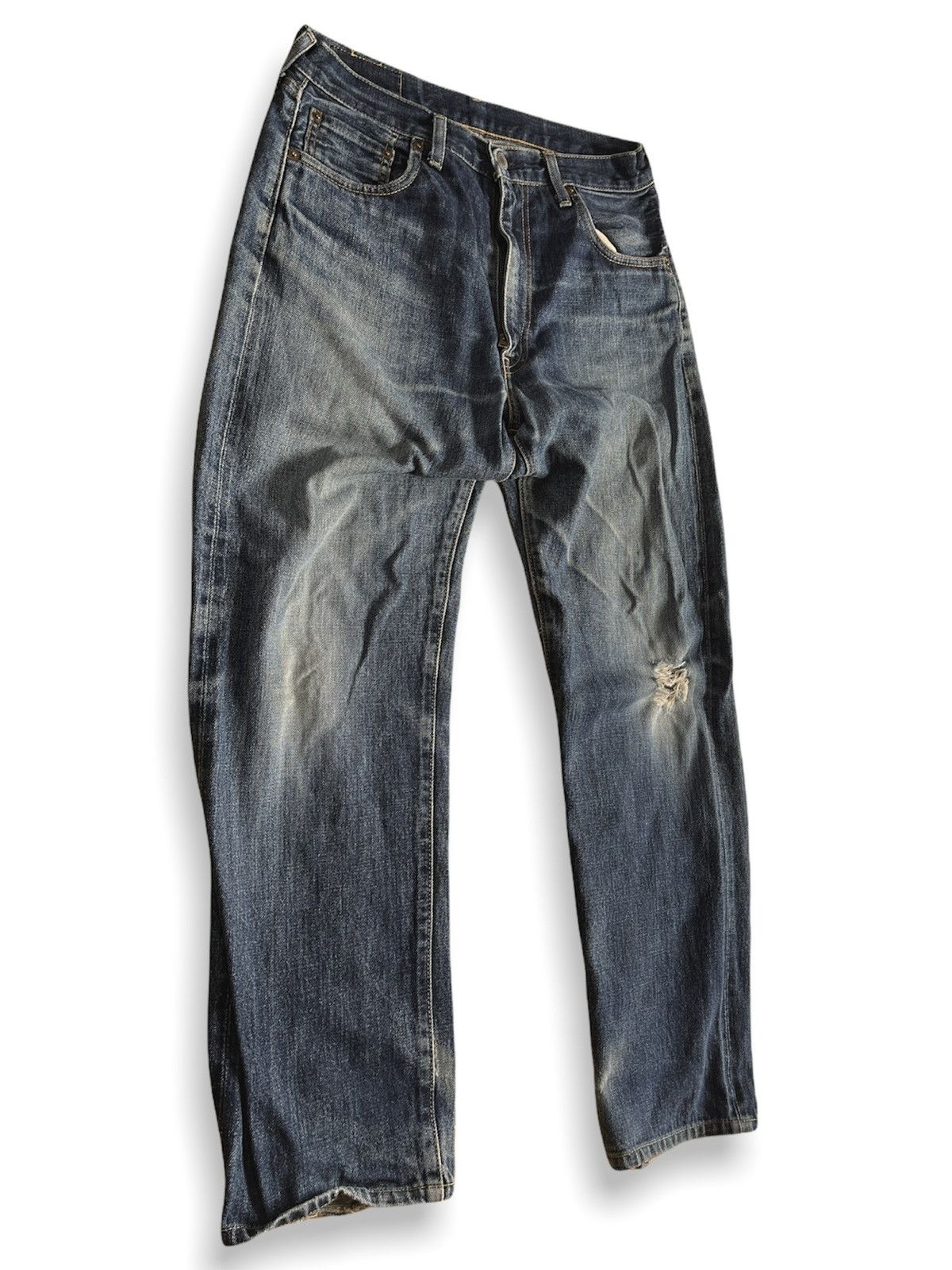 Vintage 1980s Distressed LEVI'S 502 Big E Selvedge