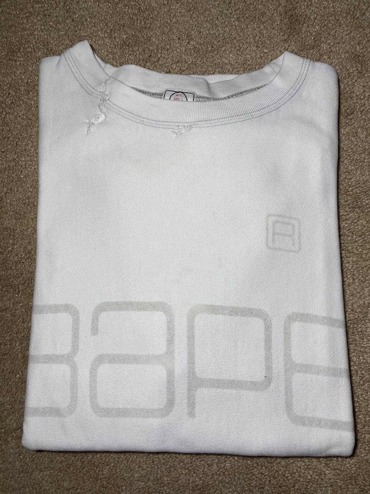 Bape 2000 Bape Digi Logo Type White Sweater Cyber Contrast 90s Size US S / EU 44-46 / 1 - 1 Thumbnail