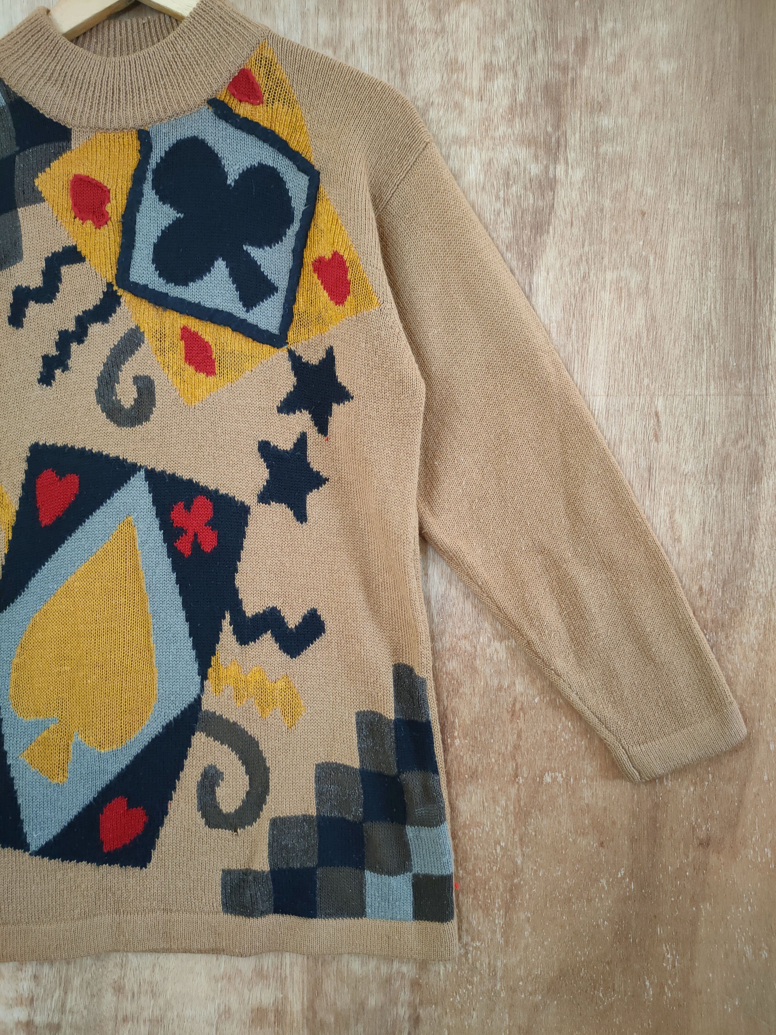 Vintage Ace art aran isle knitwear sweatshirt brown #46-779 Size US M / EU 48-50 / 2 - 3 Thumbnail