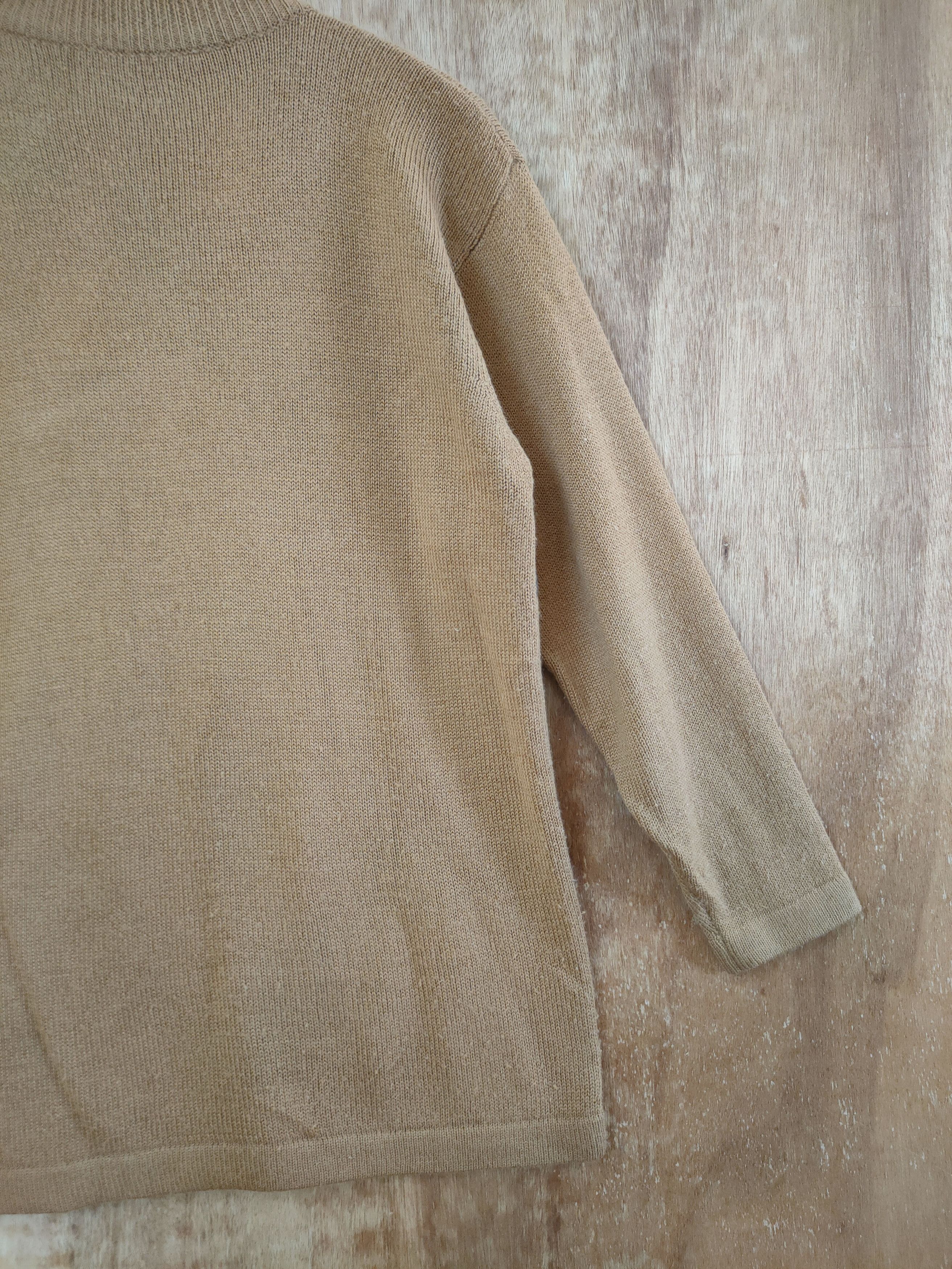 Vintage Ace art aran isle knitwear sweatshirt brown #46-779 Size US M / EU 48-50 / 2 - 8 Thumbnail