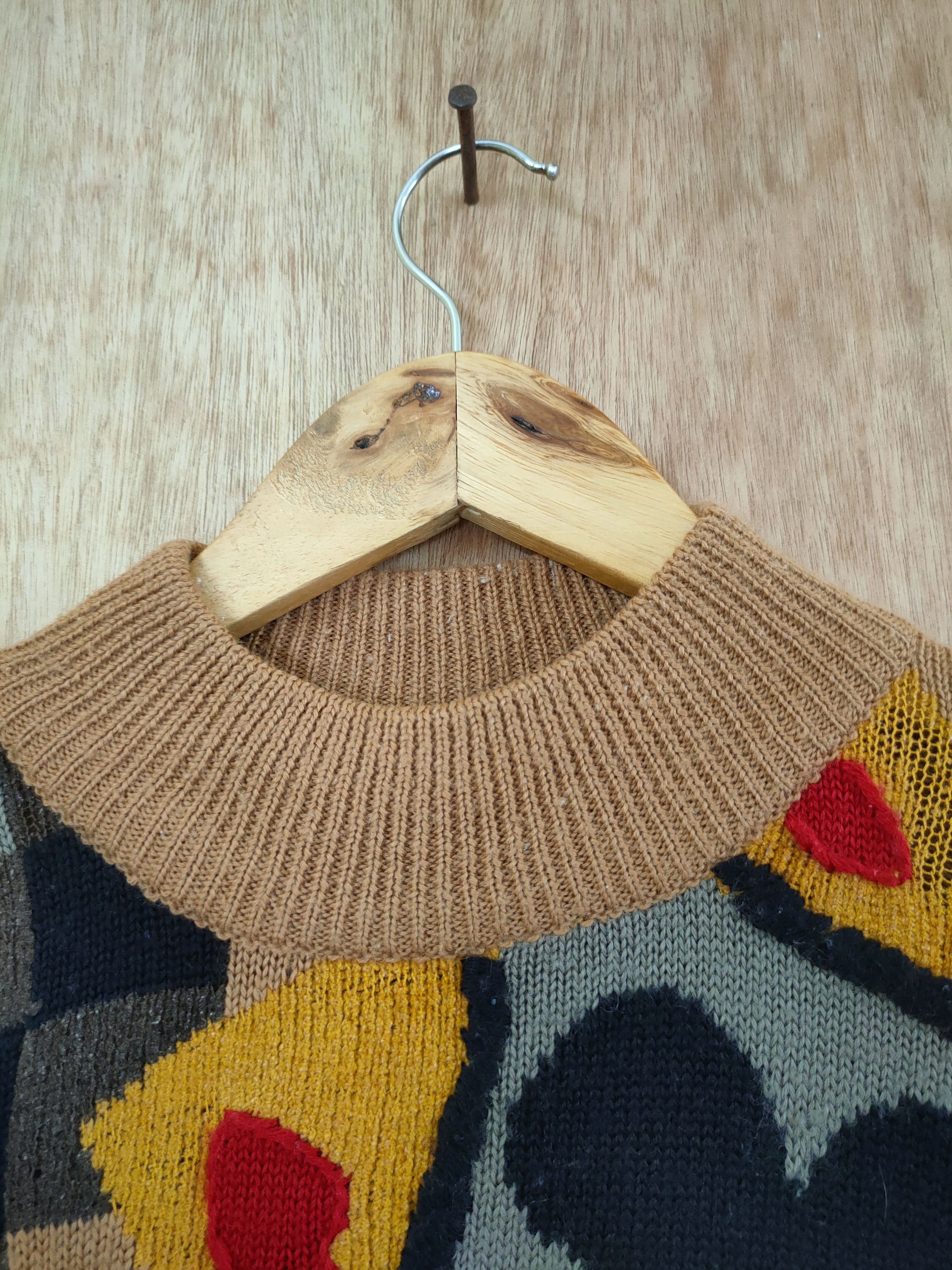 Vintage Ace art aran isle knitwear sweatshirt brown #46-779 Size US M / EU 48-50 / 2 - 5 Thumbnail