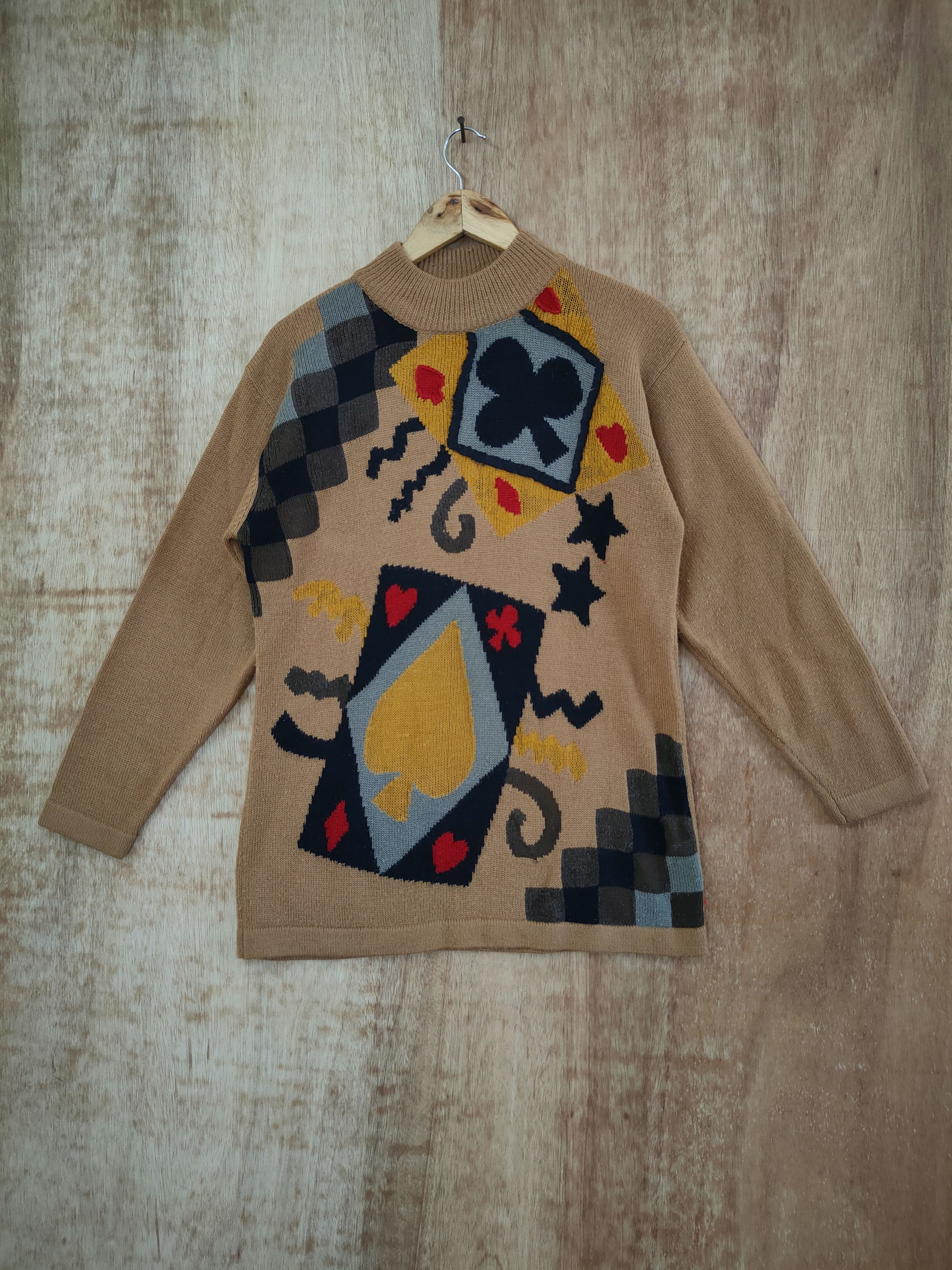 Vintage Ace art aran isle knitwear sweatshirt brown #46-779 Size US M / EU 48-50 / 2 - 1 Thumbnail