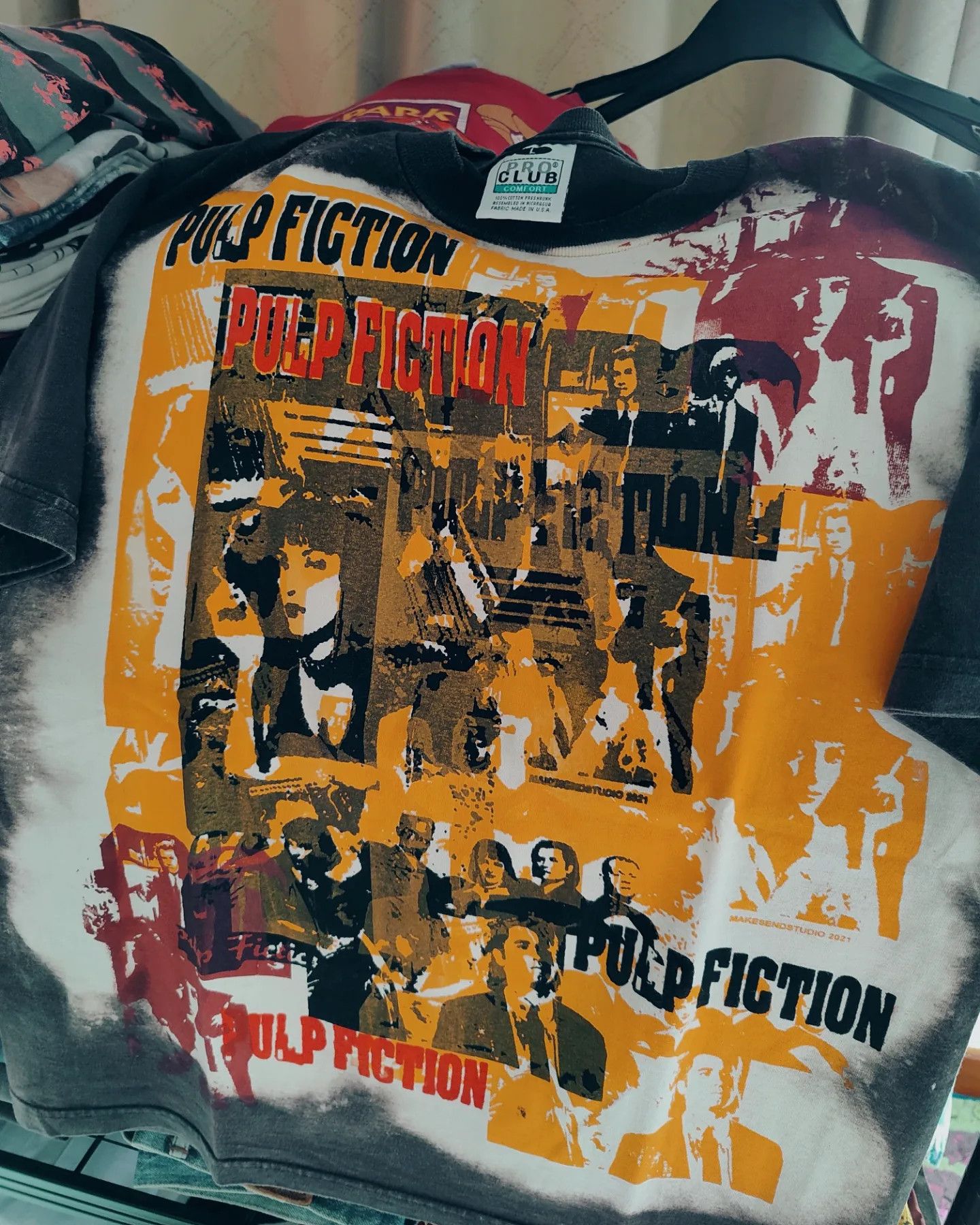 Vintage Pulp Fiction (Modern Bootleg, Acid HandPrint) Size US L / EU 52-54 / 3 - 5 Thumbnail