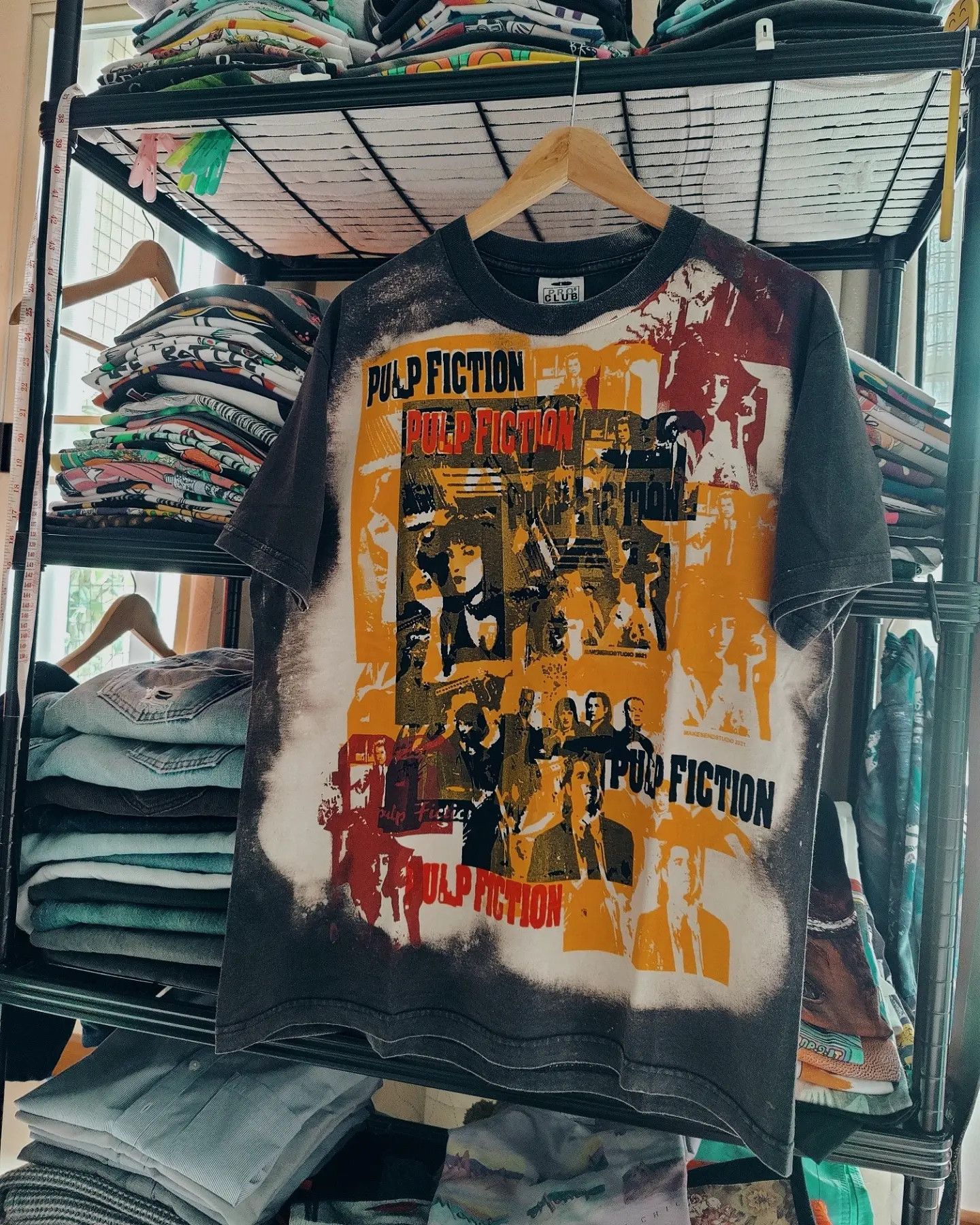 Vintage Pulp Fiction (Modern Bootleg, Acid HandPrint) Size US L / EU 52-54 / 3 - 1 Thumbnail