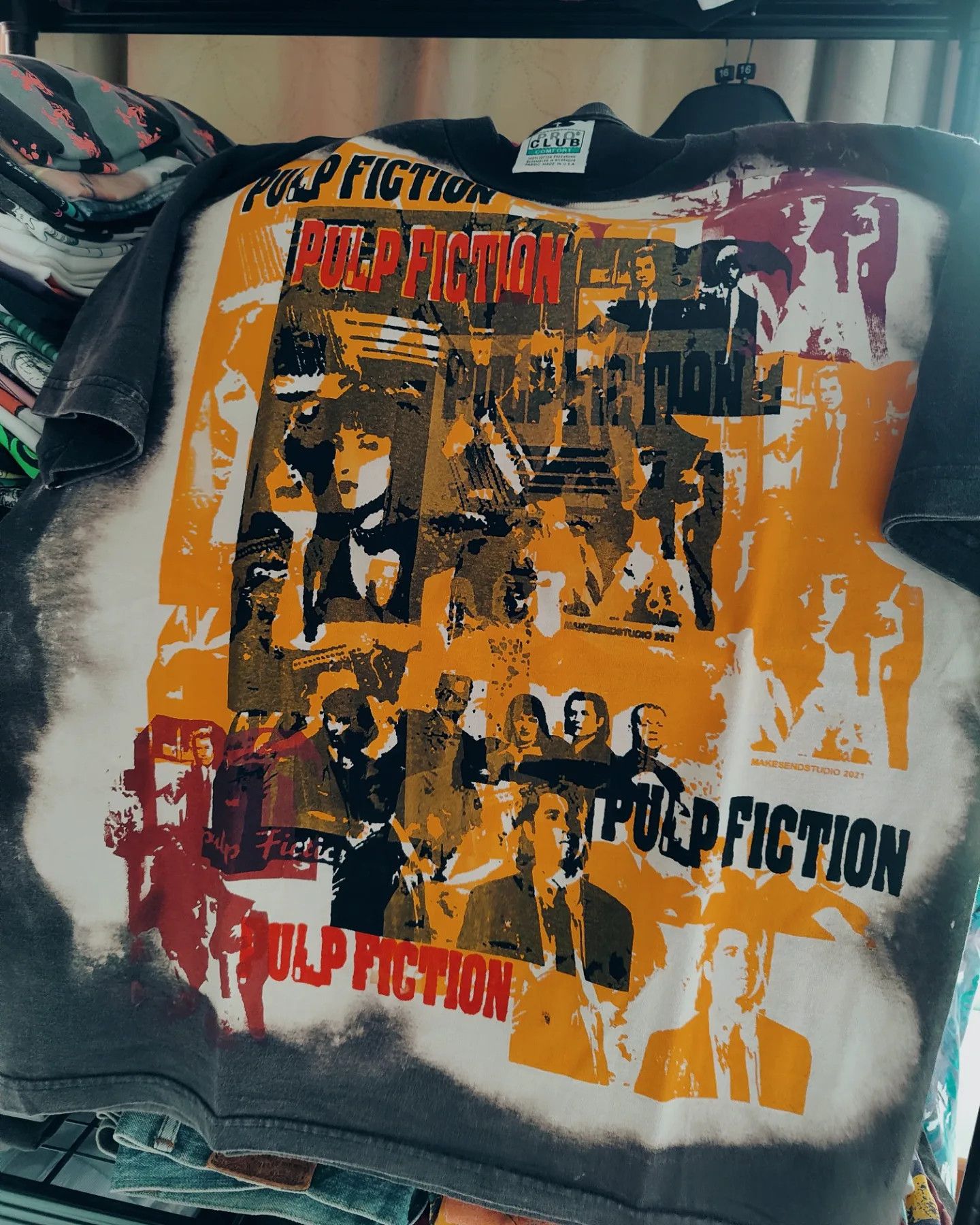 Vintage Pulp Fiction (Modern Bootleg, Acid HandPrint) Size US L / EU 52-54 / 3 - 6 Thumbnail