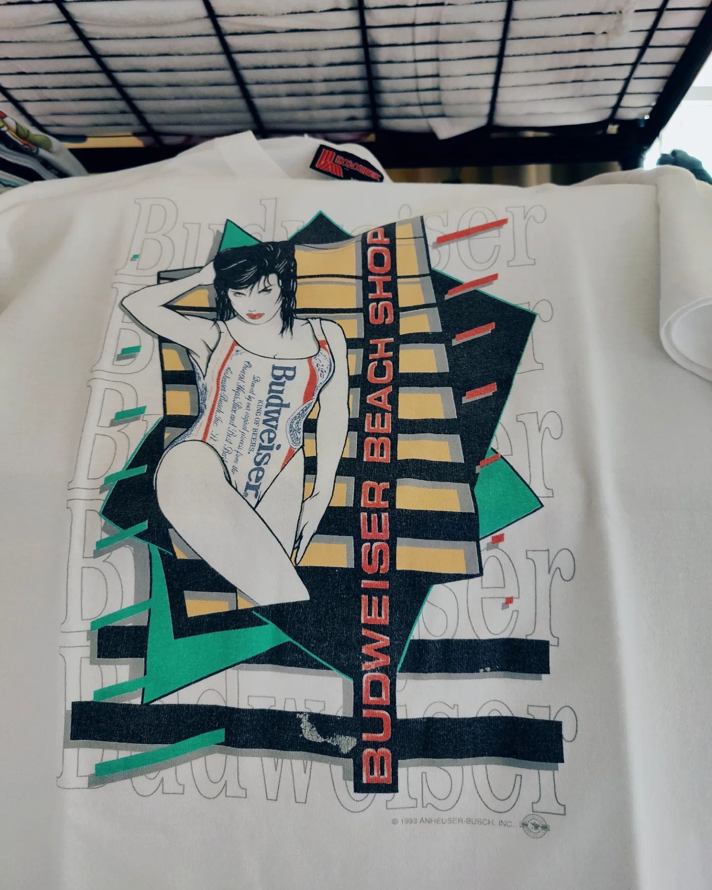 Budweiser × Vintage vintage 90s - 1993 BudWeiser Beach Shop 🏖 Size US L / EU 52-54 / 3 - 1 Thumbnail