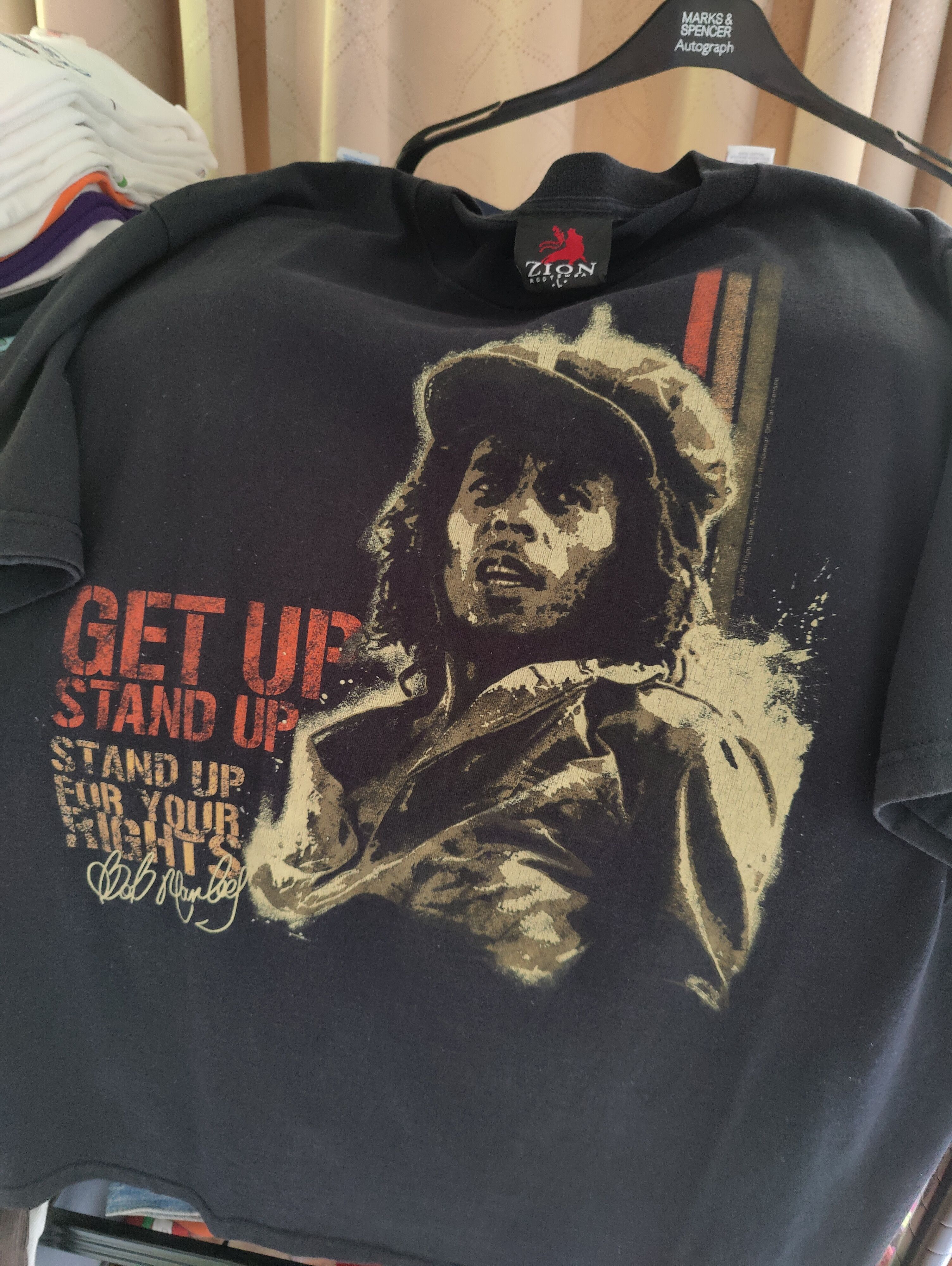 Bob Marley × Vintage × Zion Rootswear Bob Marley - Get up Stand up Size US L / EU 52-54 / 3 - 1 Thumbnail
