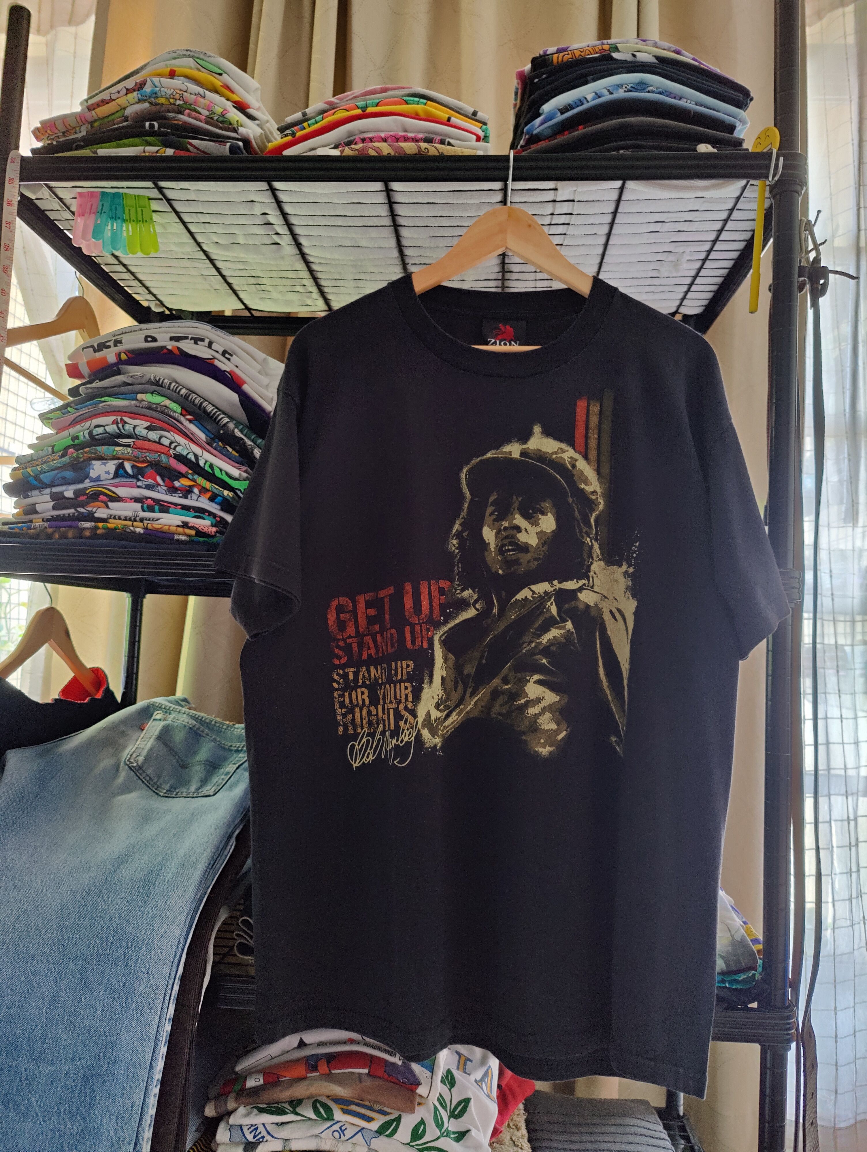 Bob Marley × Vintage × Zion Rootswear Bob Marley - Get up Stand up Size US L / EU 52-54 / 3 - 2 Thumbnail