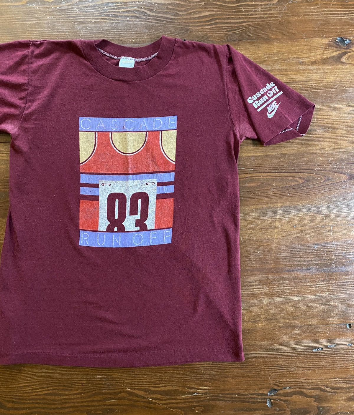 Nike Vintage 1983 Nike Cascade Run Off Single Stitch Tee Size US XS / EU 42 / 0 - 1 Thumbnail