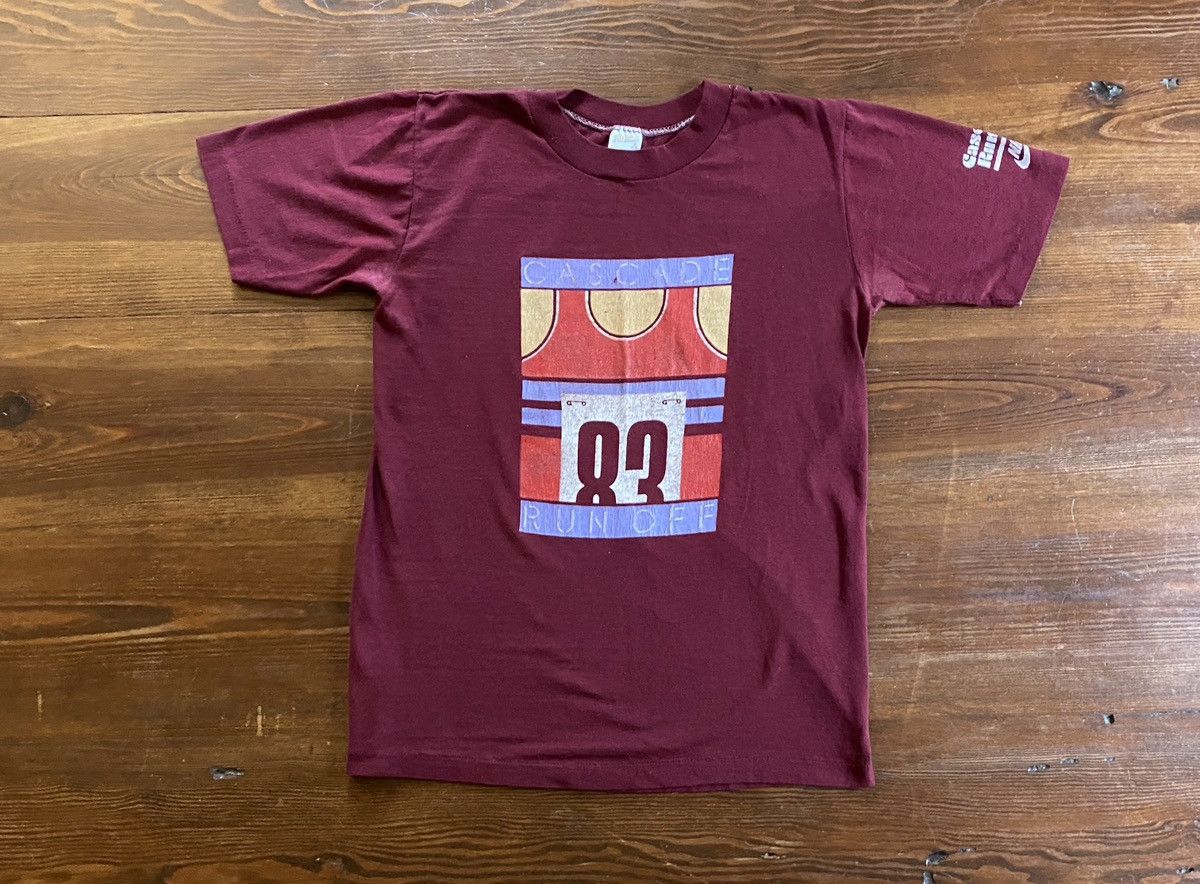 Nike Vintage 1983 Nike Cascade Run Off Single Stitch Tee Size US XS / EU 42 / 0 - 2 Thumbnail