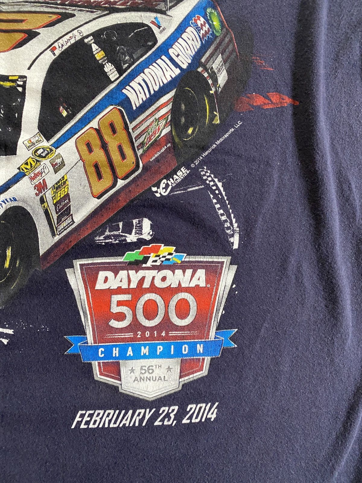 Chase Authentics 2014 Dale Earnhardt Jr. Daytona 500 Champ Double Side Tee Size US L / EU 52-54 / 3 - 24 Thumbnail