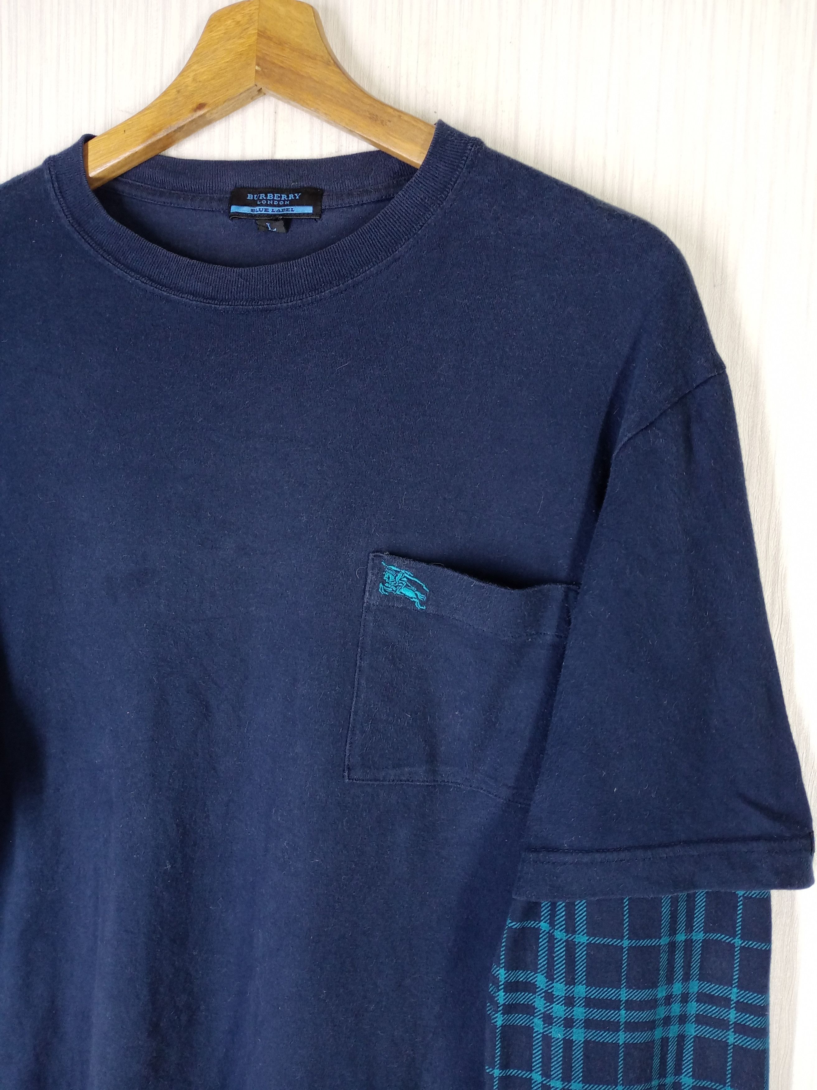Burberry Vintage Burberry London Blue Label Nova Check Tee Size US L / EU 52-54 / 3 - 7 Thumbnail